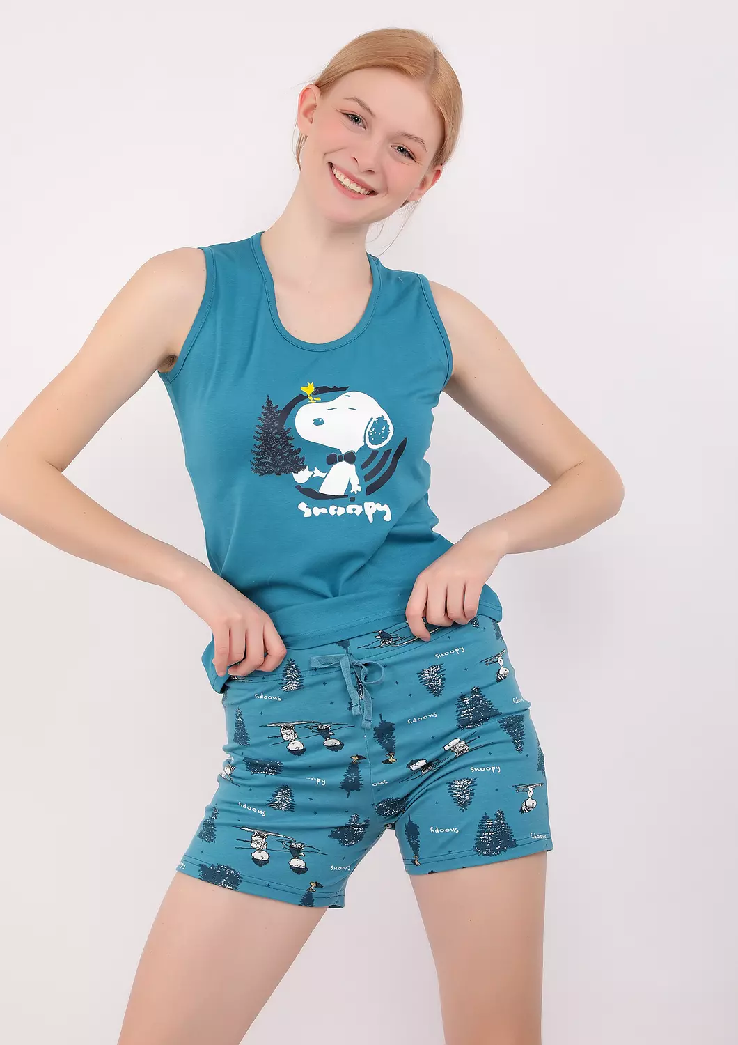 SNOOPY TREE BREEZE SHORT PAJAMA SET 1