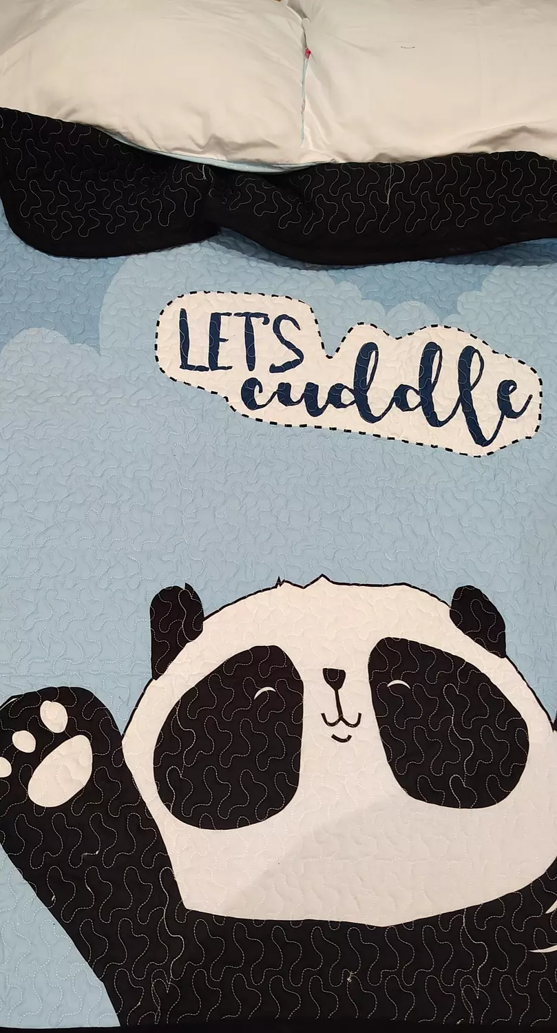 Panda quilt blankie 2
