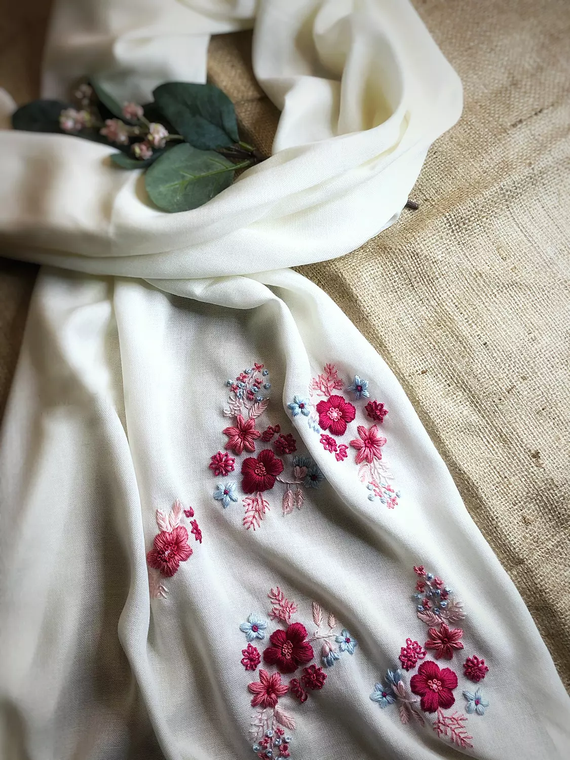 Roseate Floral Pashmina 1