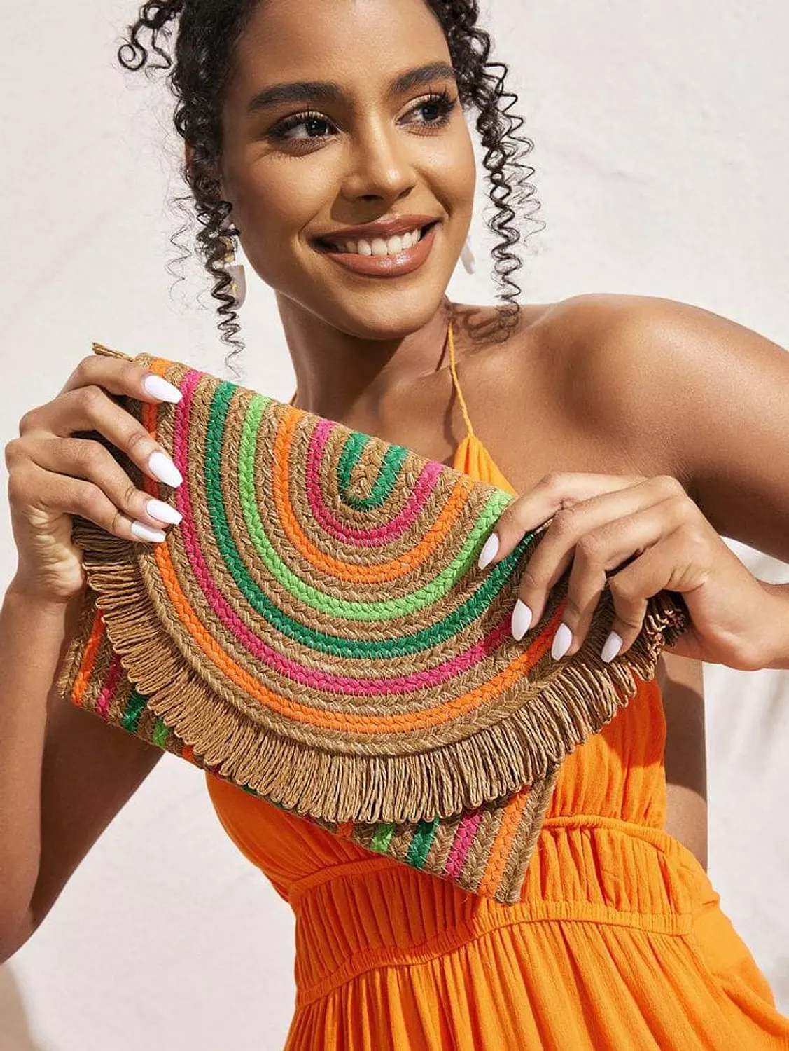 Clutch (Orange, Pink, Green) image