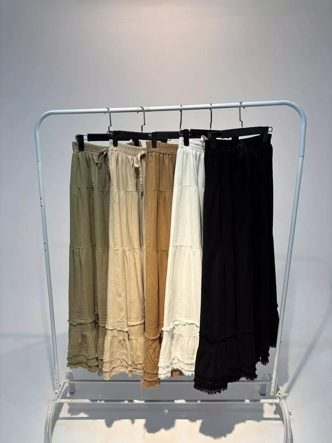 GABARDINE TIERED SKIRT 3