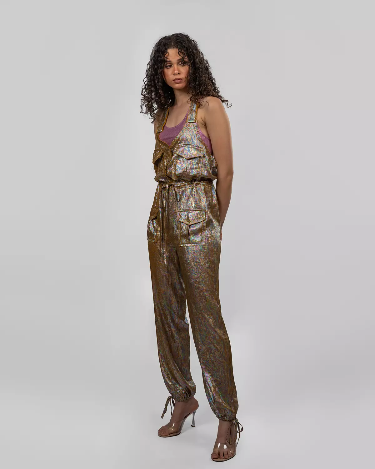 Multicolor Shimmery Jumpsuit hover image