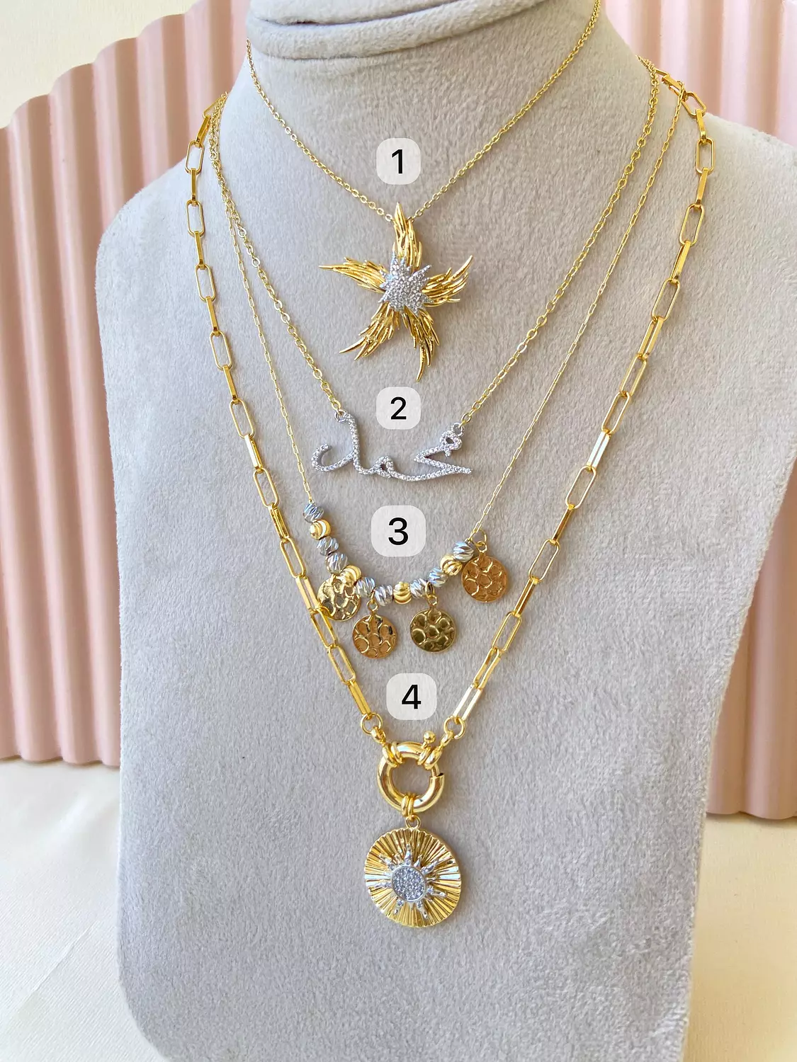 Silvered Gold Necklaces 1