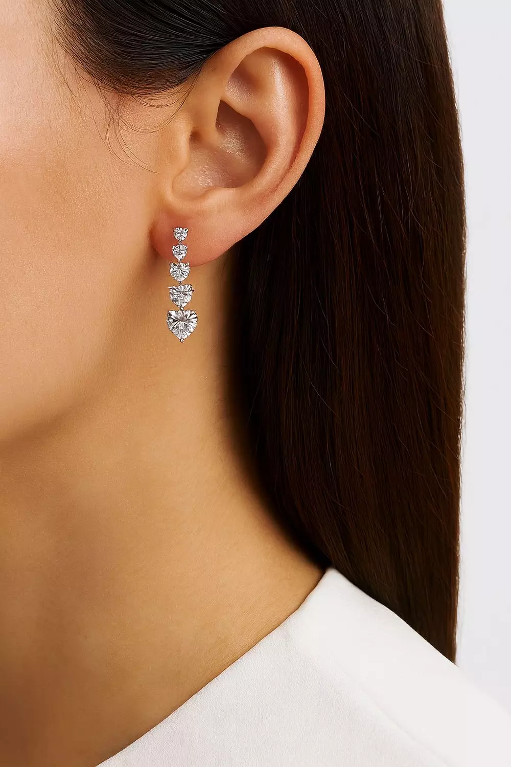 Silver Earrings Daimond 1