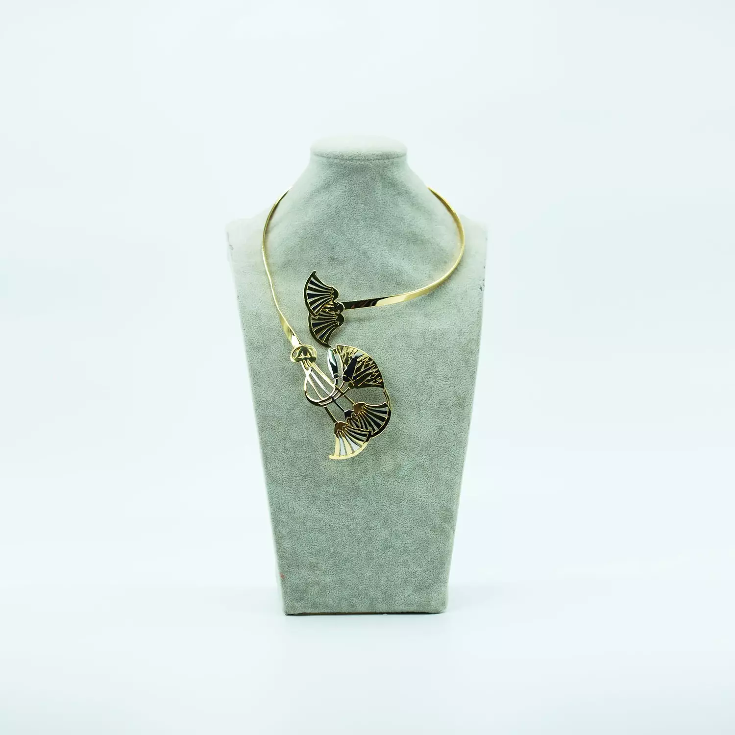 Gold and Platinum Plated Hand-Drilled Brass Chain - 60 cm - Lotus Flower 3