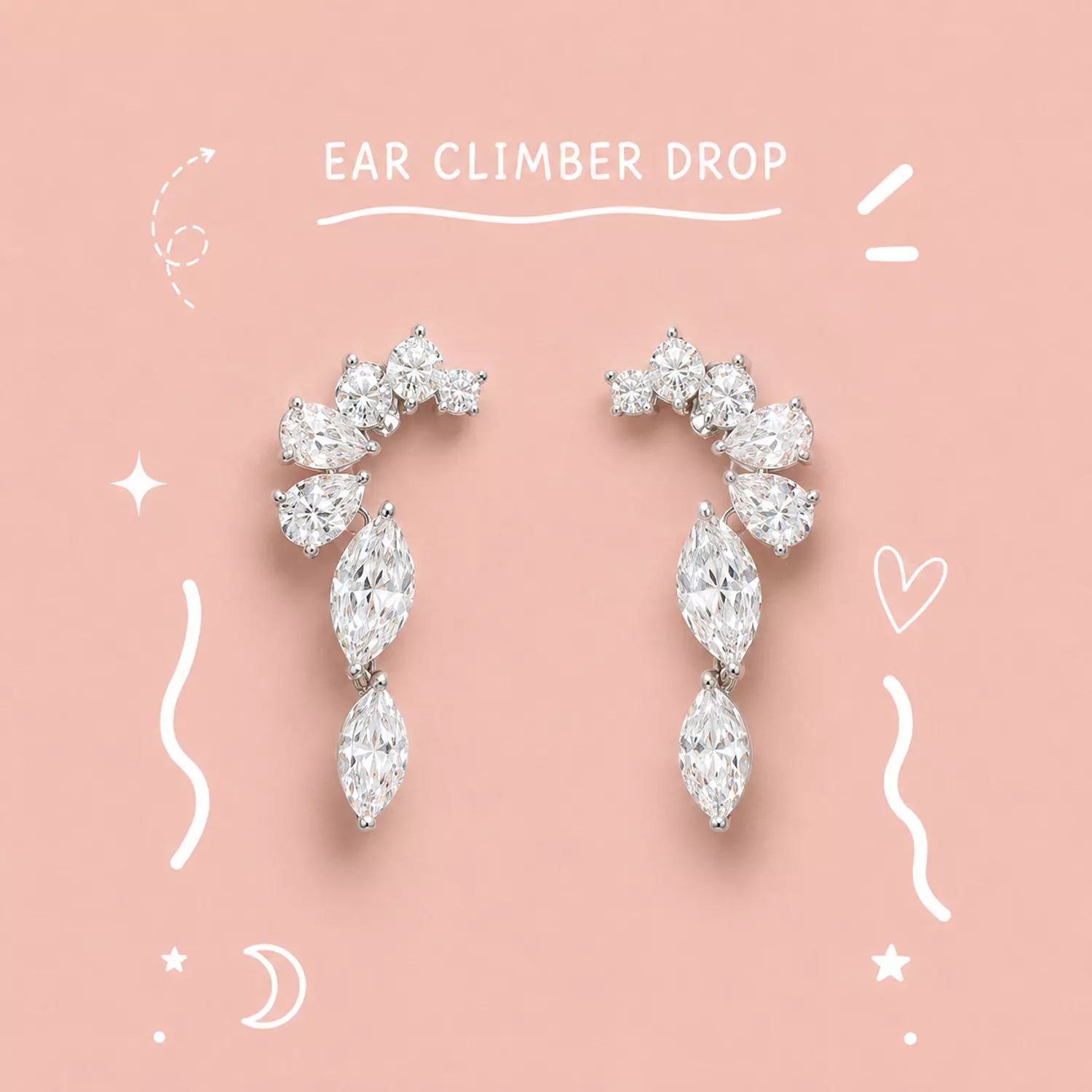 Ear climber drop image