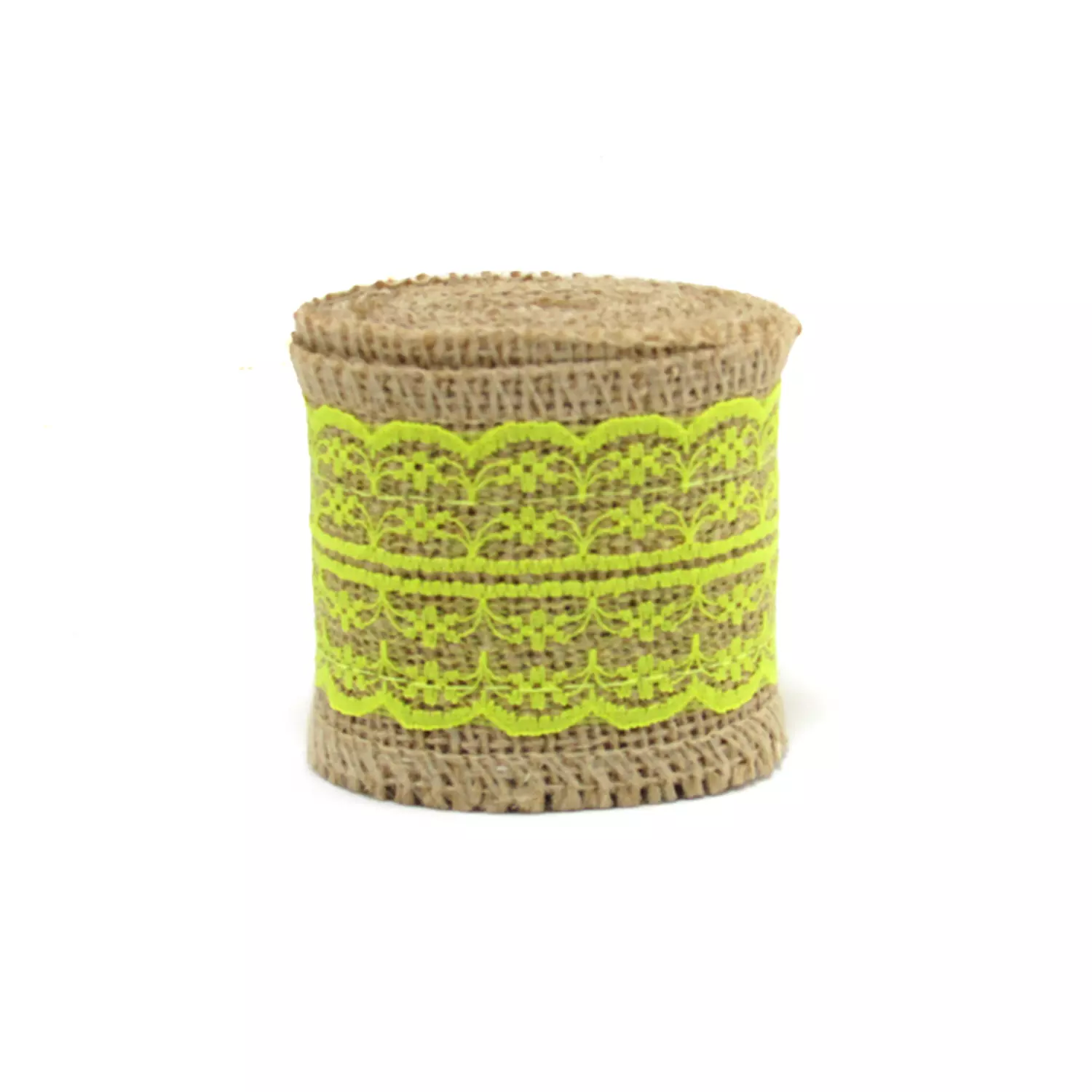 Burlap Ribbon Roll With Lace 1