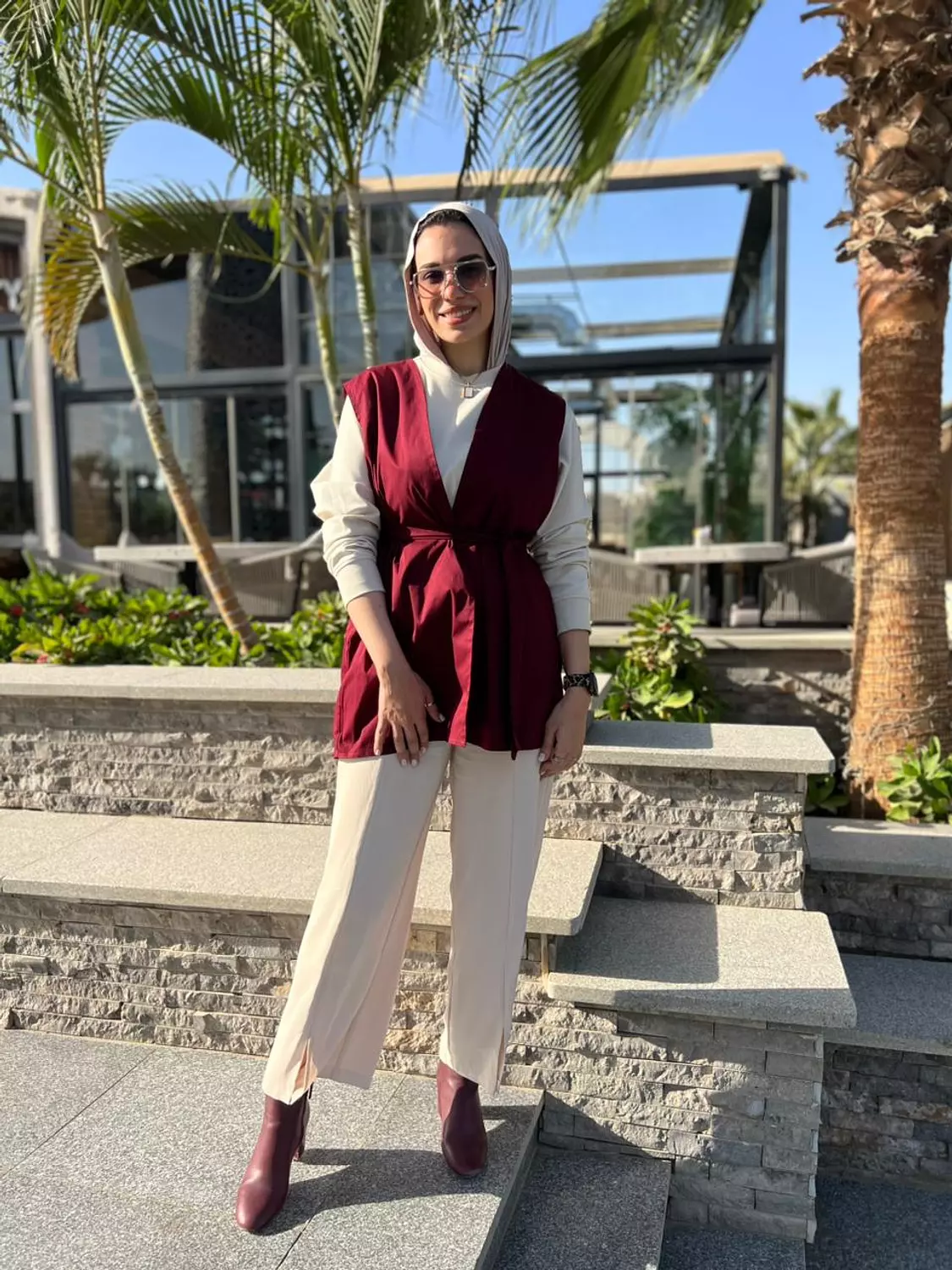 Dalida Trench Jacket Burgundy hover image