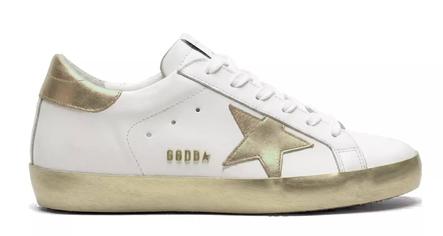 GOLDEN GOOSE white casual Gold star image
