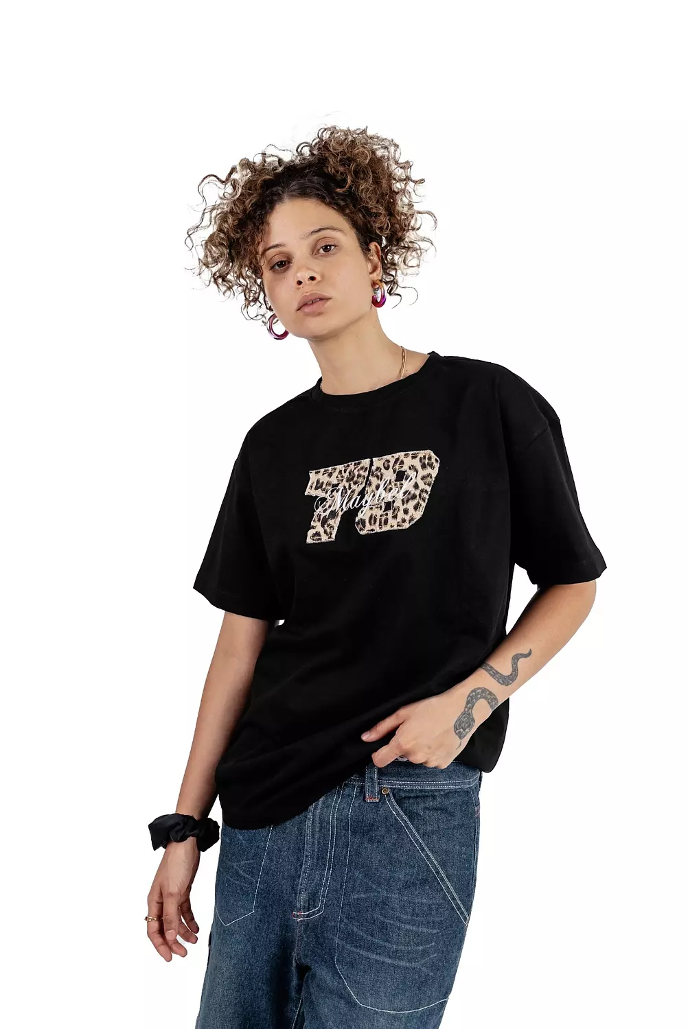 Maybel leopard oversized tee image