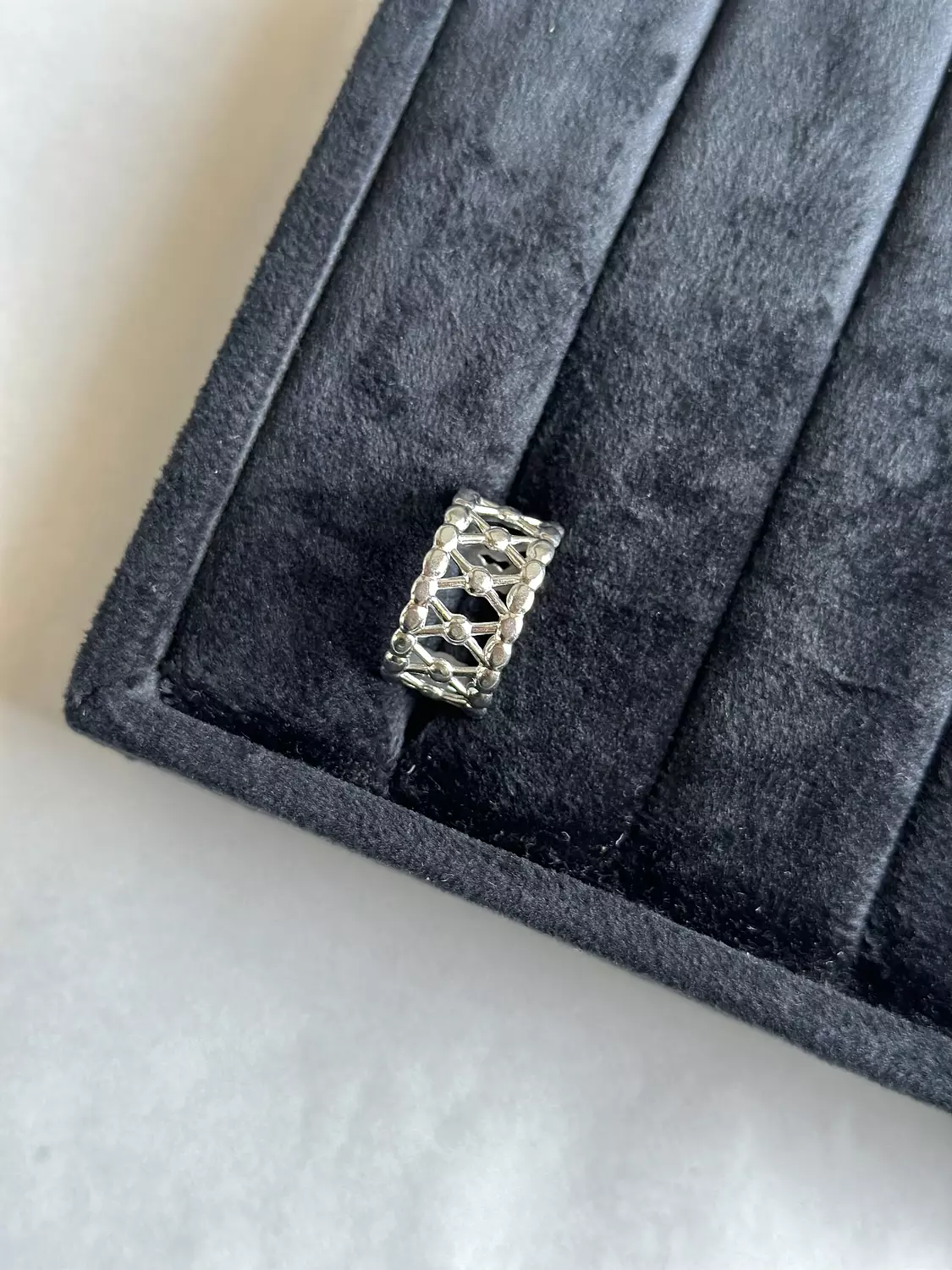 Snurrad Silver Ring 1