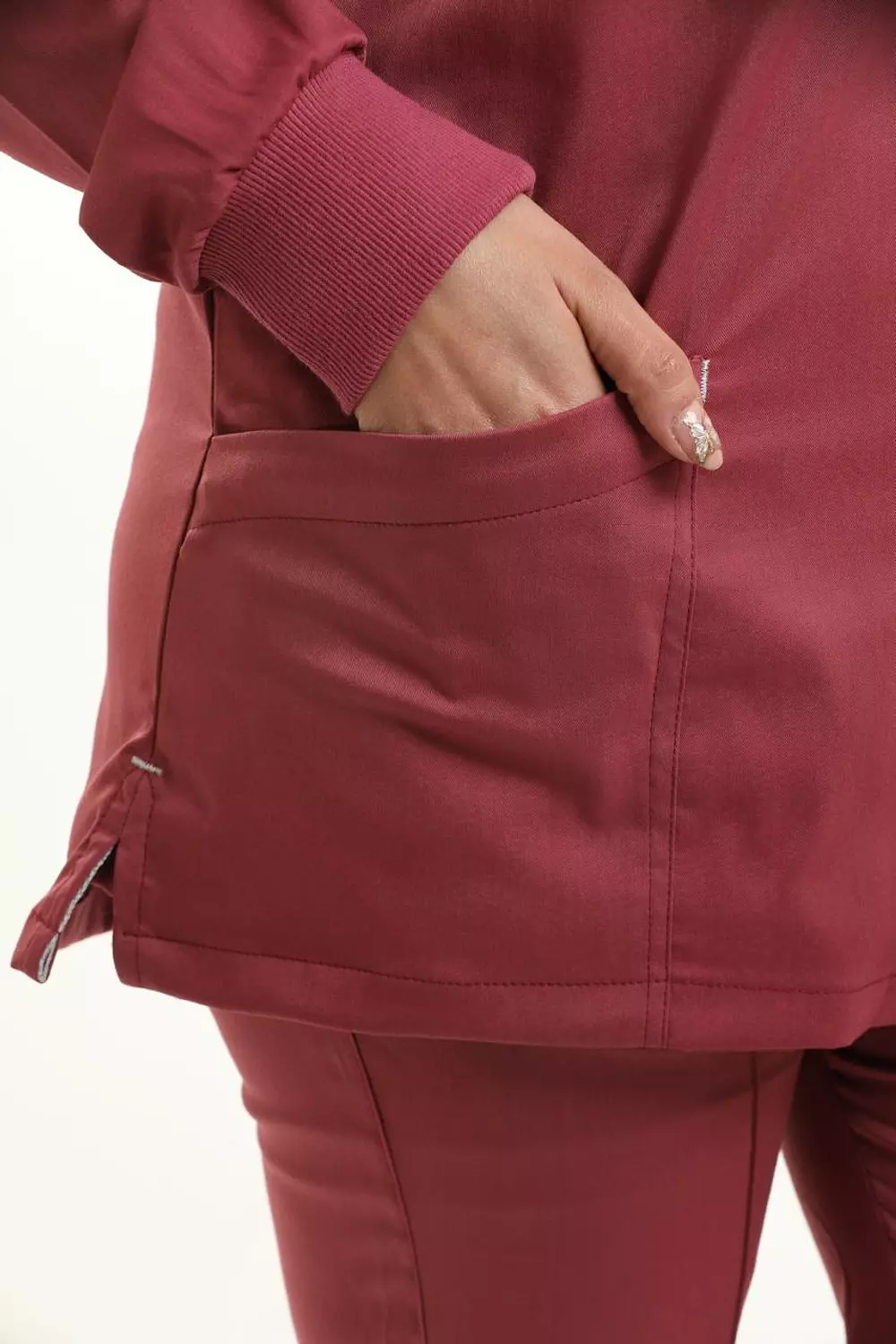 Maroon New Flexi Lab Coat 6