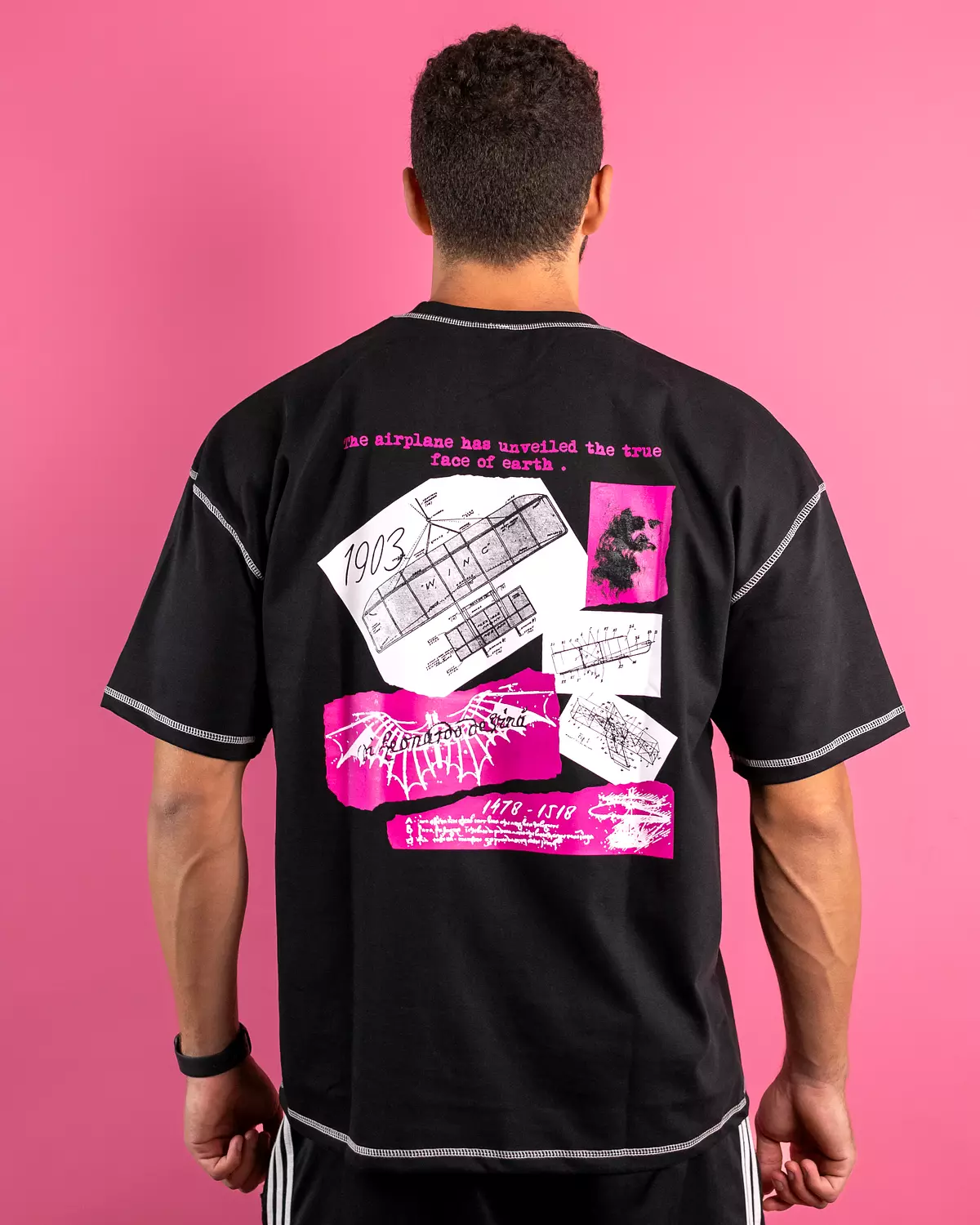 Black & Pink "WINGS" tee 5