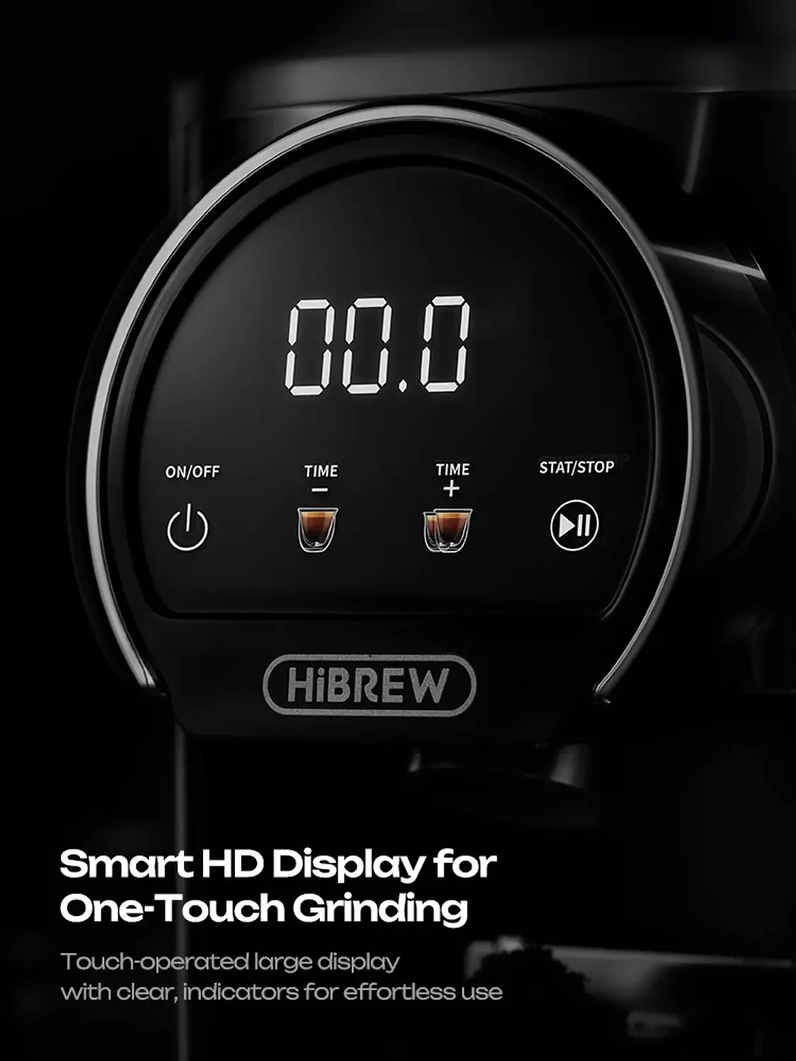 HiBREW G3 Plus Electric Coffee Grinder 40MM Titanium-Coated Conical Burr Coffee Bean Grinder for Espresso Pour Over 2