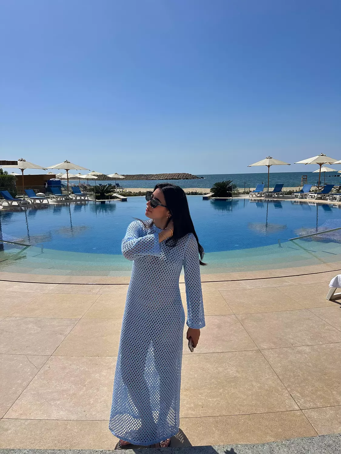 Blue Knit Dress image