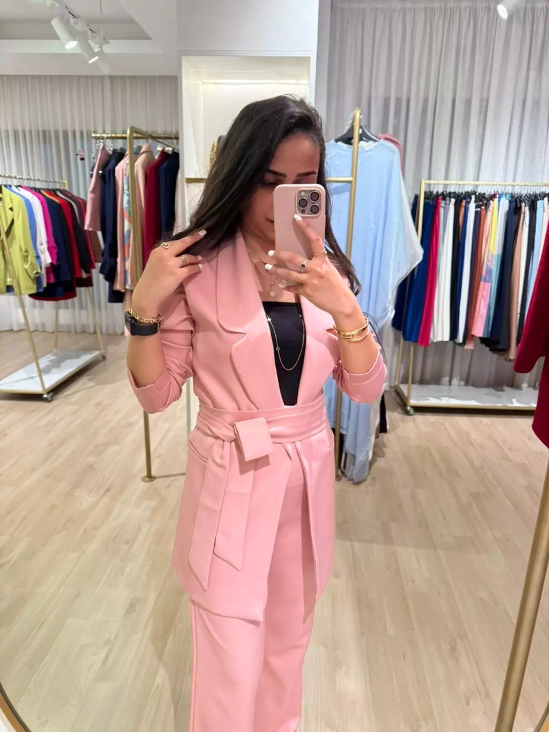 PANTS PINK SUIT hover image