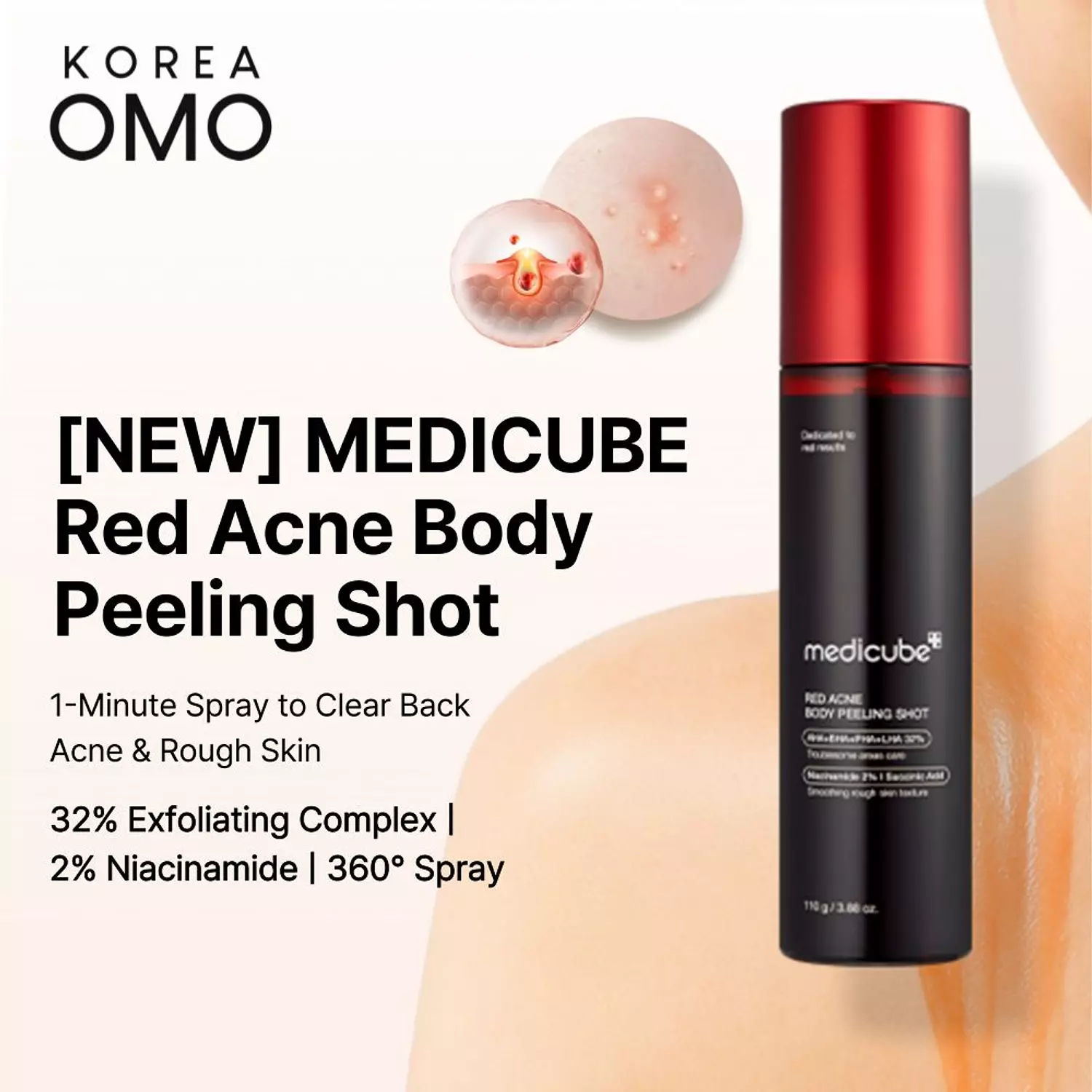 Medicube – Red Acne Body Peeling Shot (110g) 1