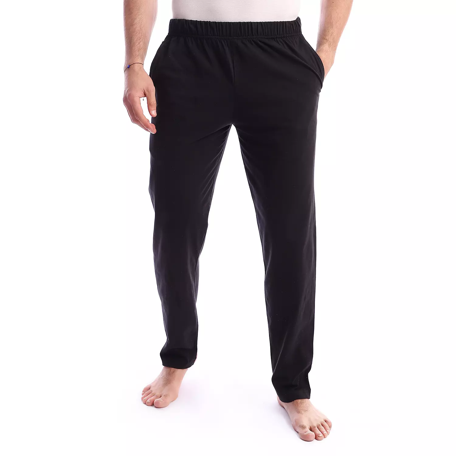 Cotton Plain Pajama Pants - 4040 - Black image