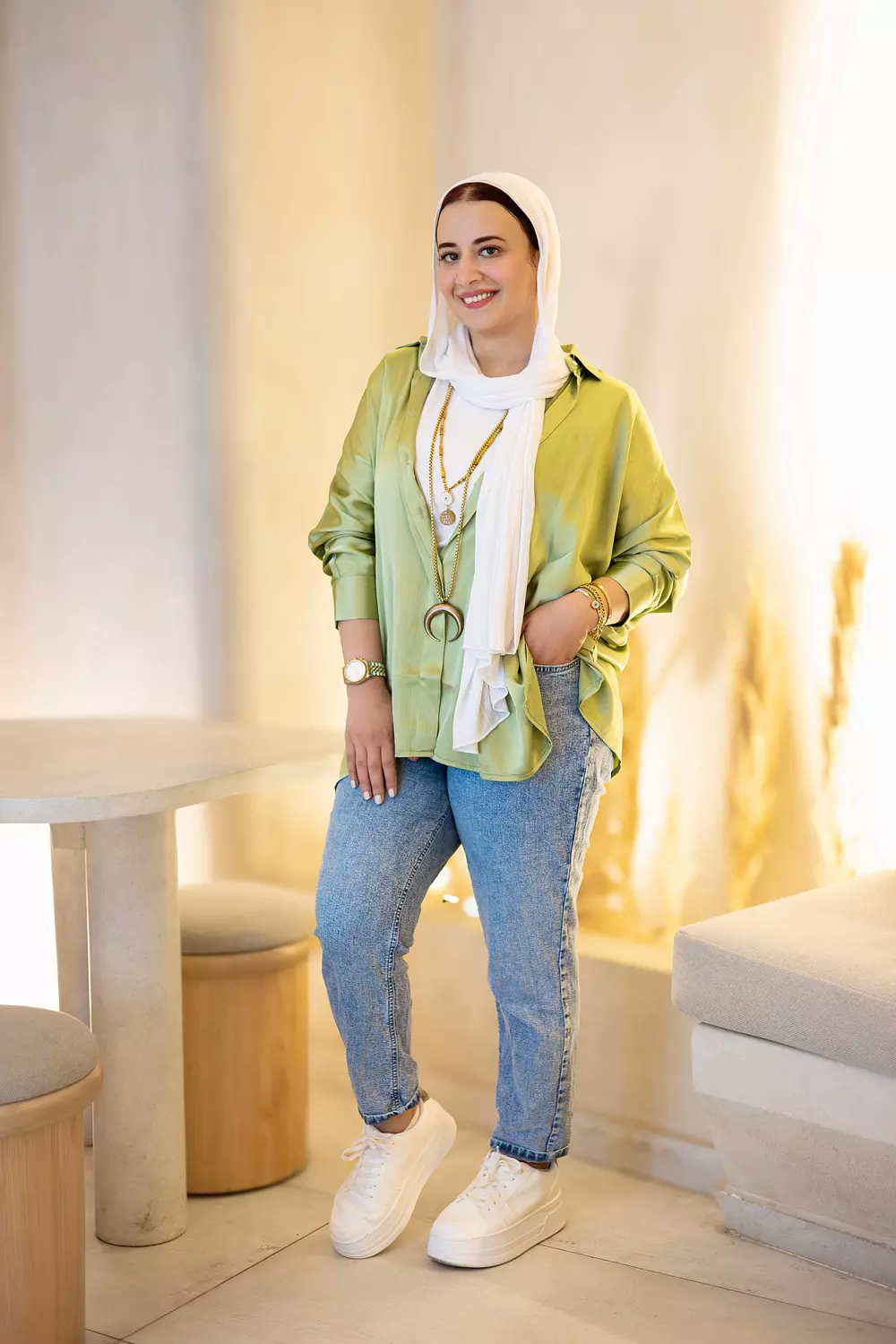 mint green satin shirt image