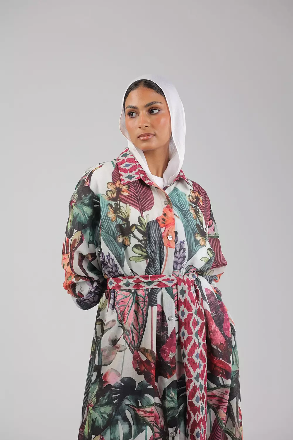 Tropical Linen Dress 6