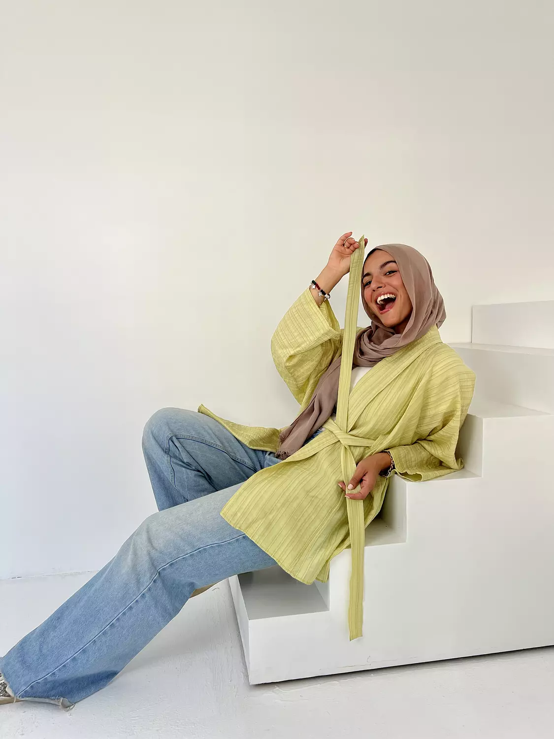 Summer Breeze Yellow-Green Cardigan 2