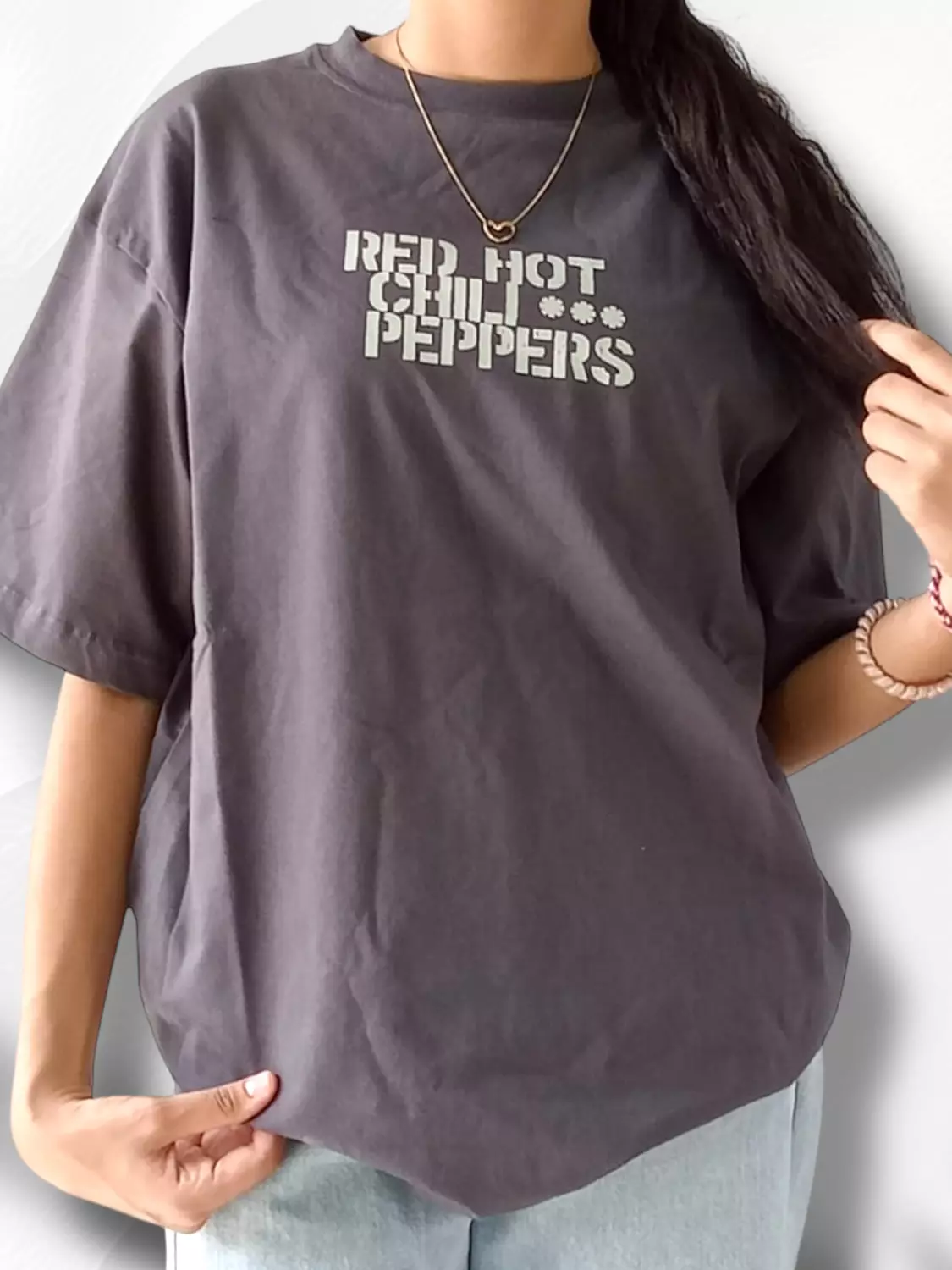 Pull & Bear oversize T-shirt - Red Hot image