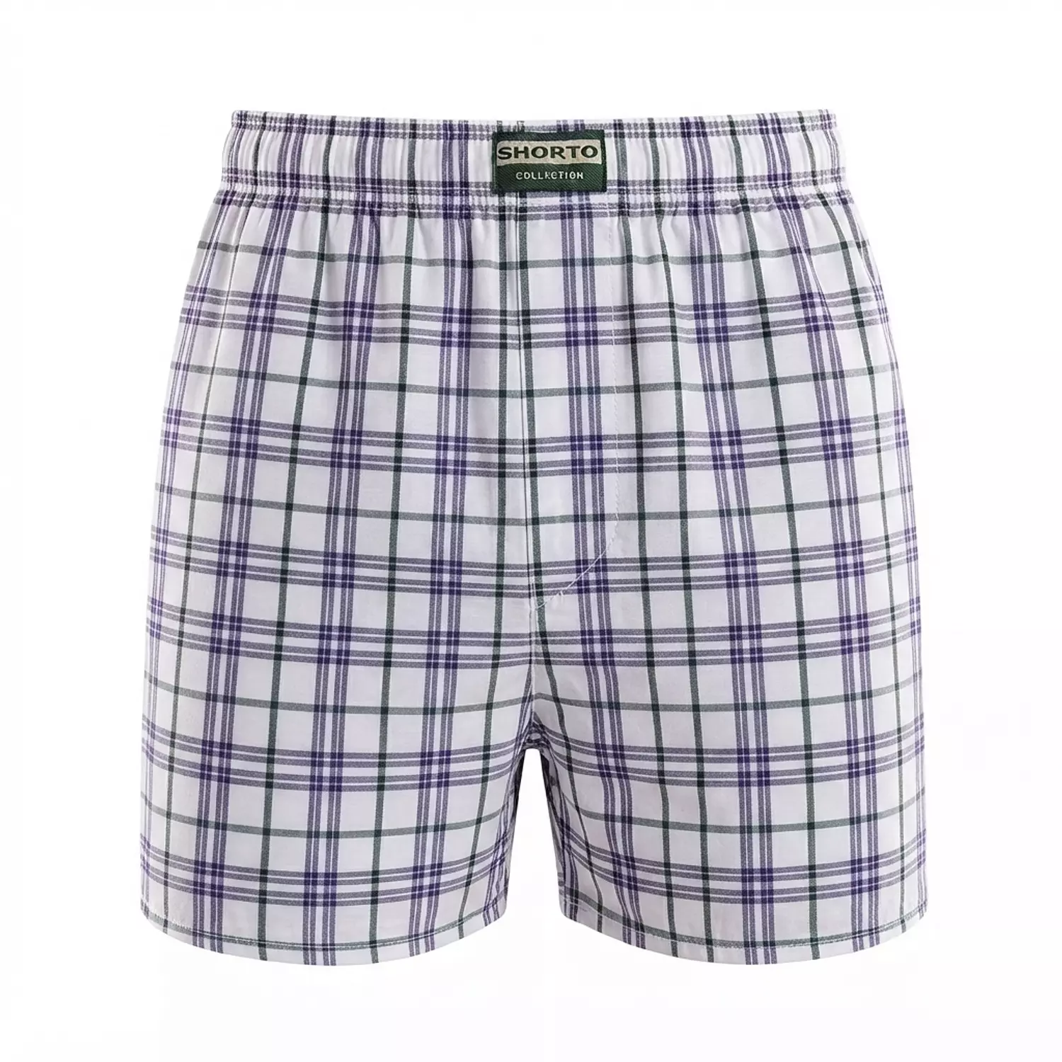 Men's Plaid Boxer - 4333 - Purple*Dark Green image