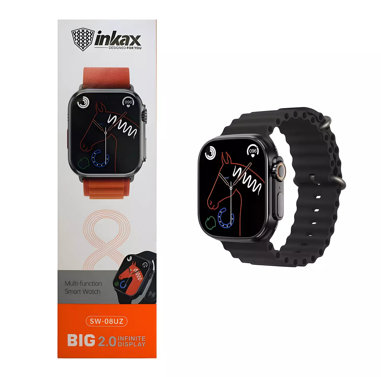 Multifunctional Smart Watch with 2.0-inch Large Screen - Inkax SW-08UZ - Black 4