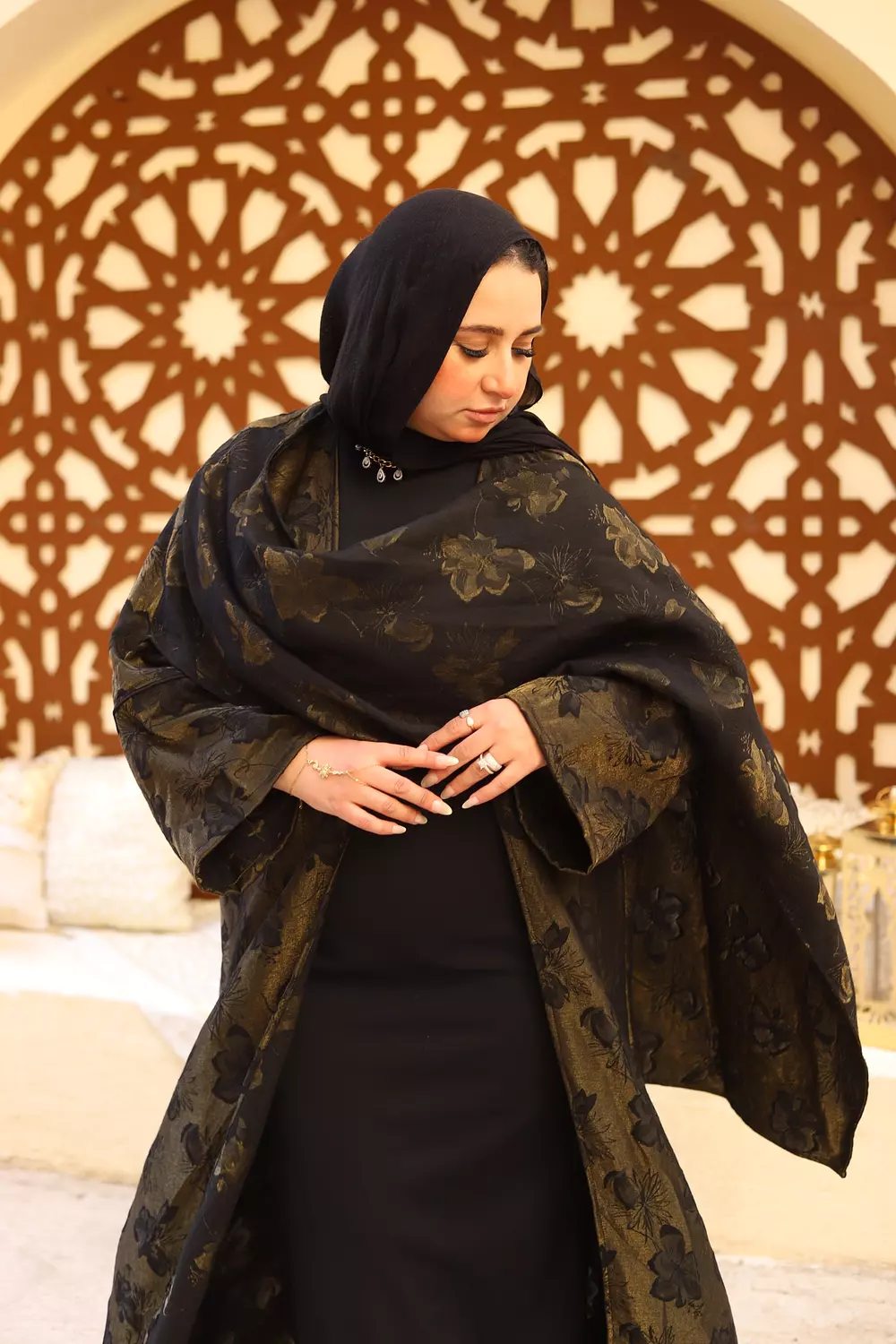 Black & Gold Jacquard  image