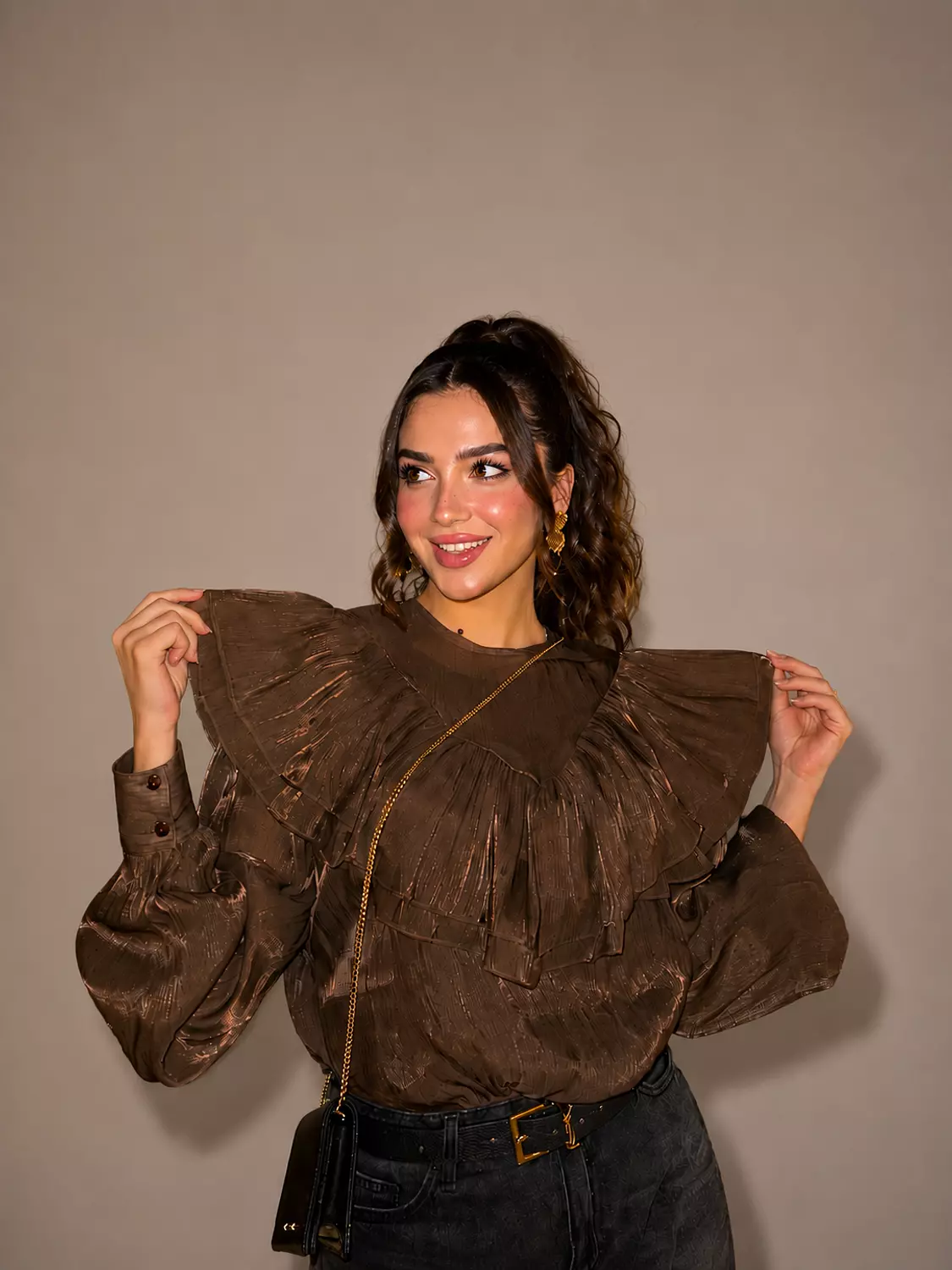 Draped Organza Blouse 2