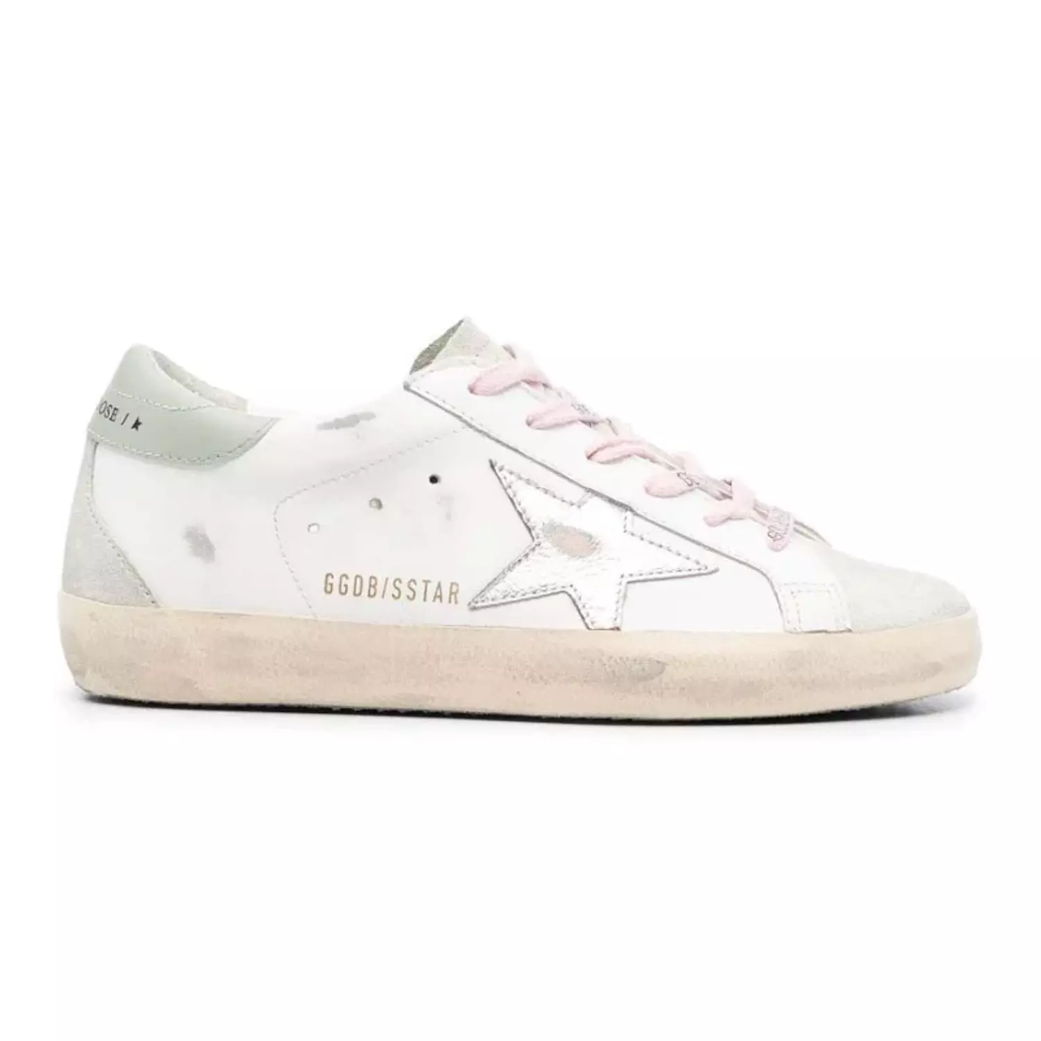 Golden Goose Super-Star Leather Sneakers – White Silver Aqua image