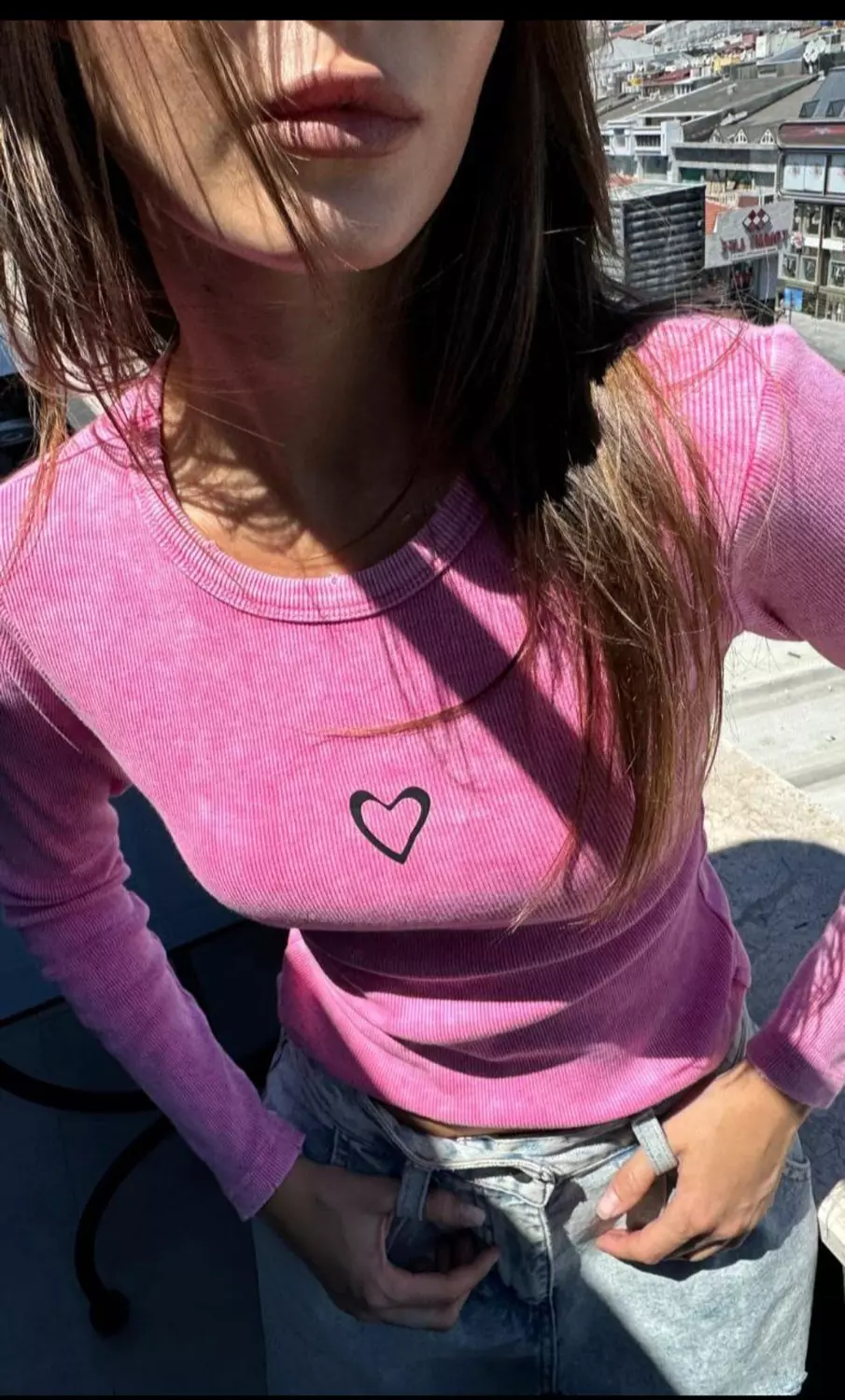 Washed Pink Heart shirt image