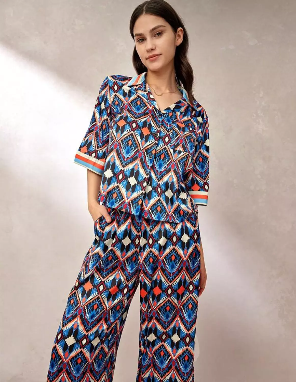 Printed Loose Fit PJ Set 2