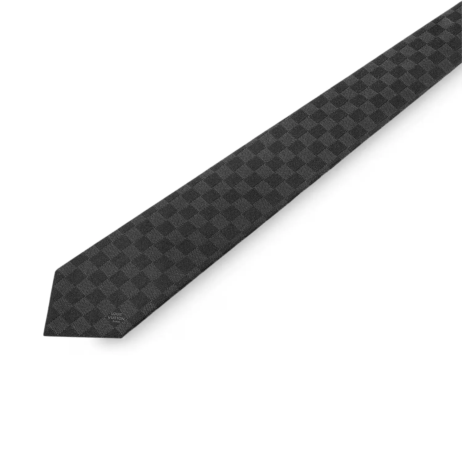 Louis Vuitton Damier Classique tie in black silk hover image