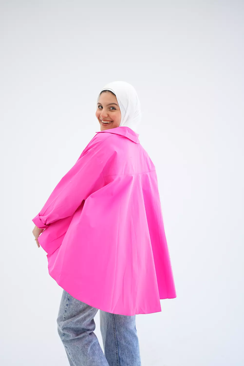 EVERYDAY POPLIN SHIRT IN PINK  image