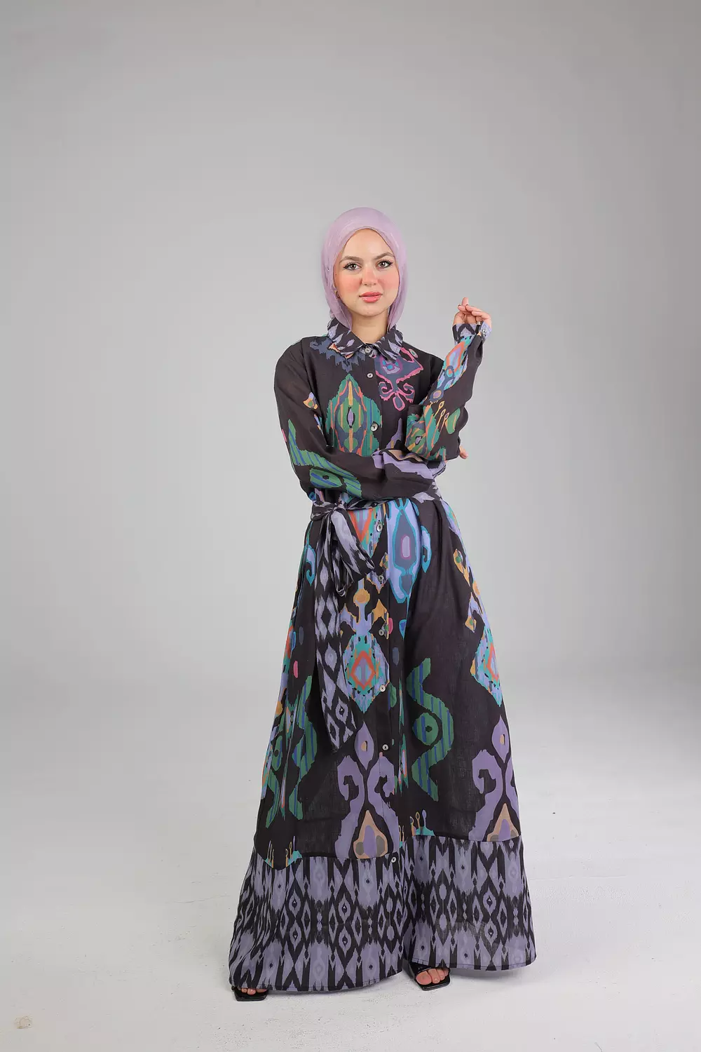 Damask Black dress 1