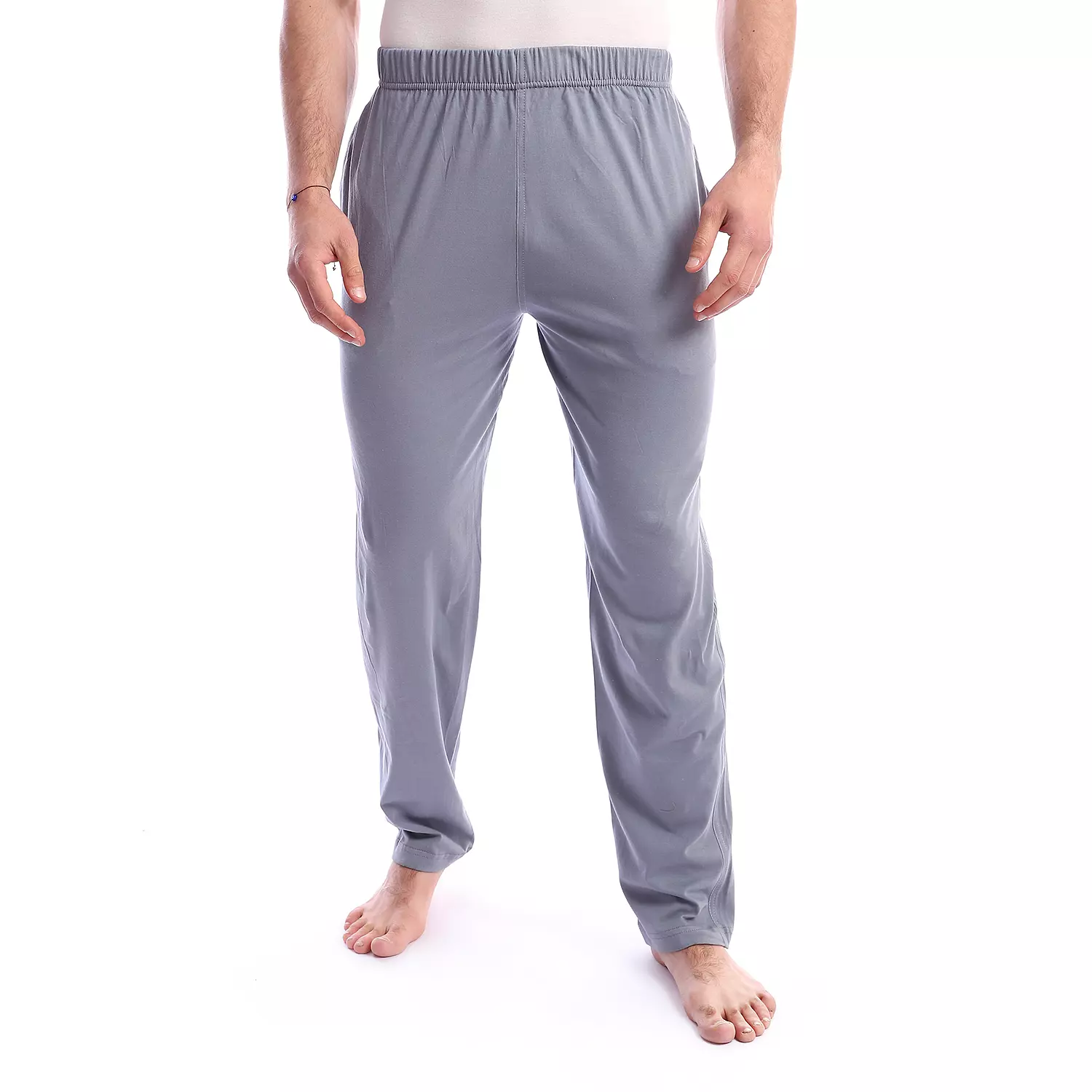 Cotton Plain Pajama Pants - 4040 - Light Grey image