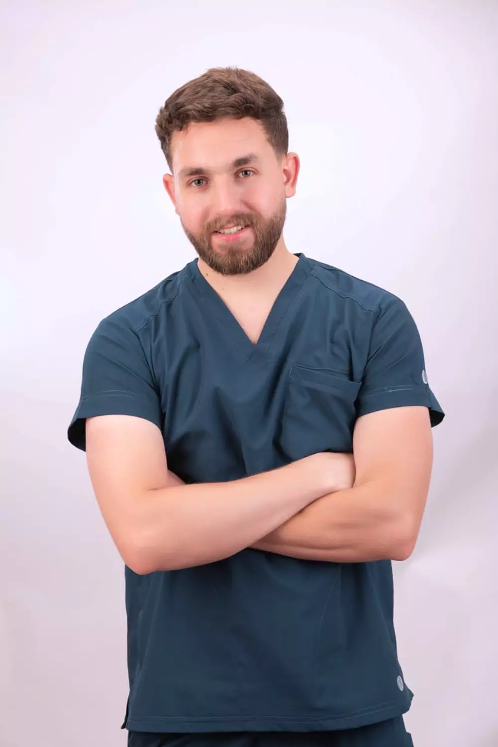 V Neck  ( blue green )  XXXL premium quality Scrub 1