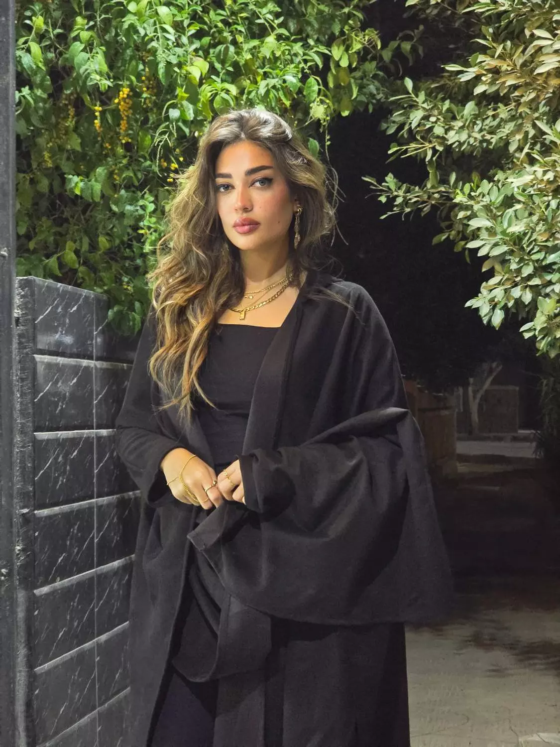Black Moroccan Style Suede kaftan  2