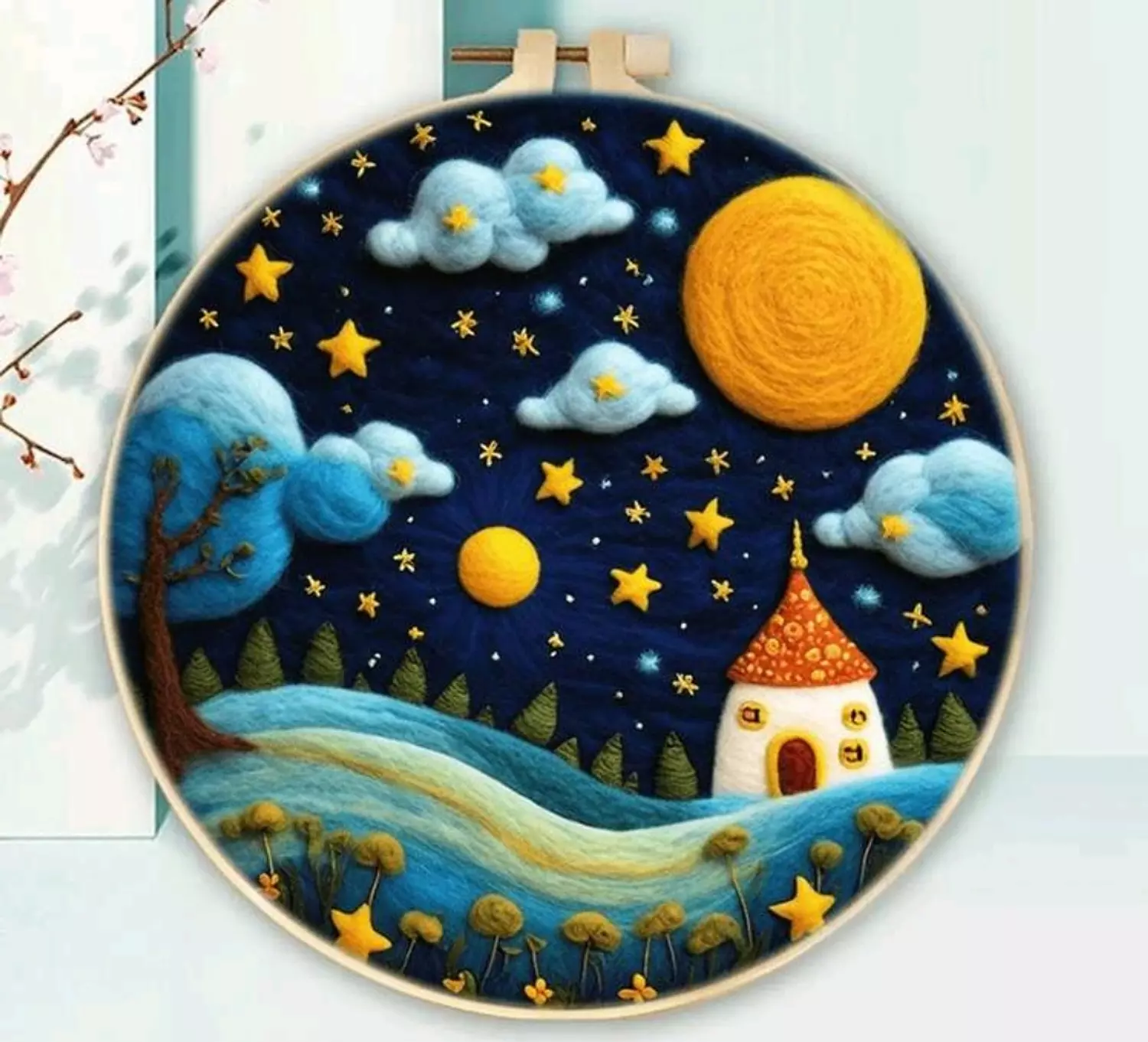 Wool Embroidery- Starry Sky image