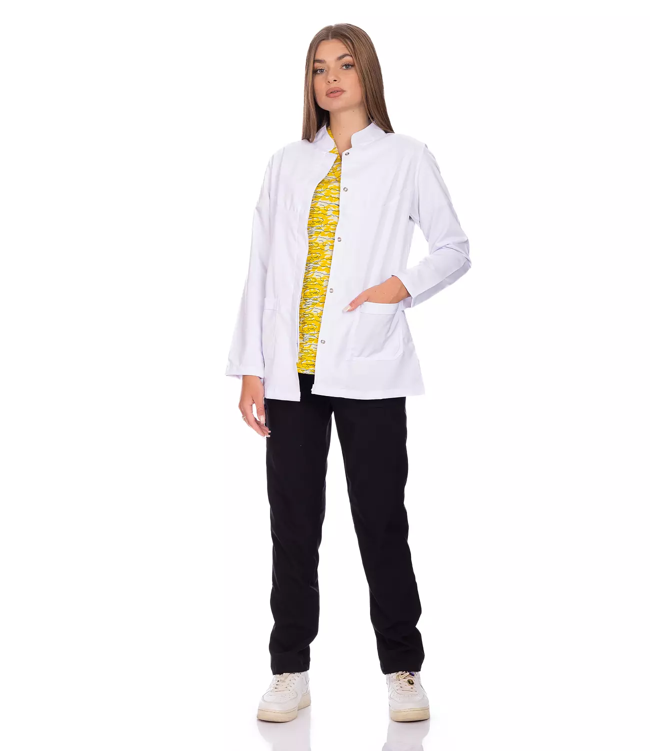 Dental Coat Press Button White hover image