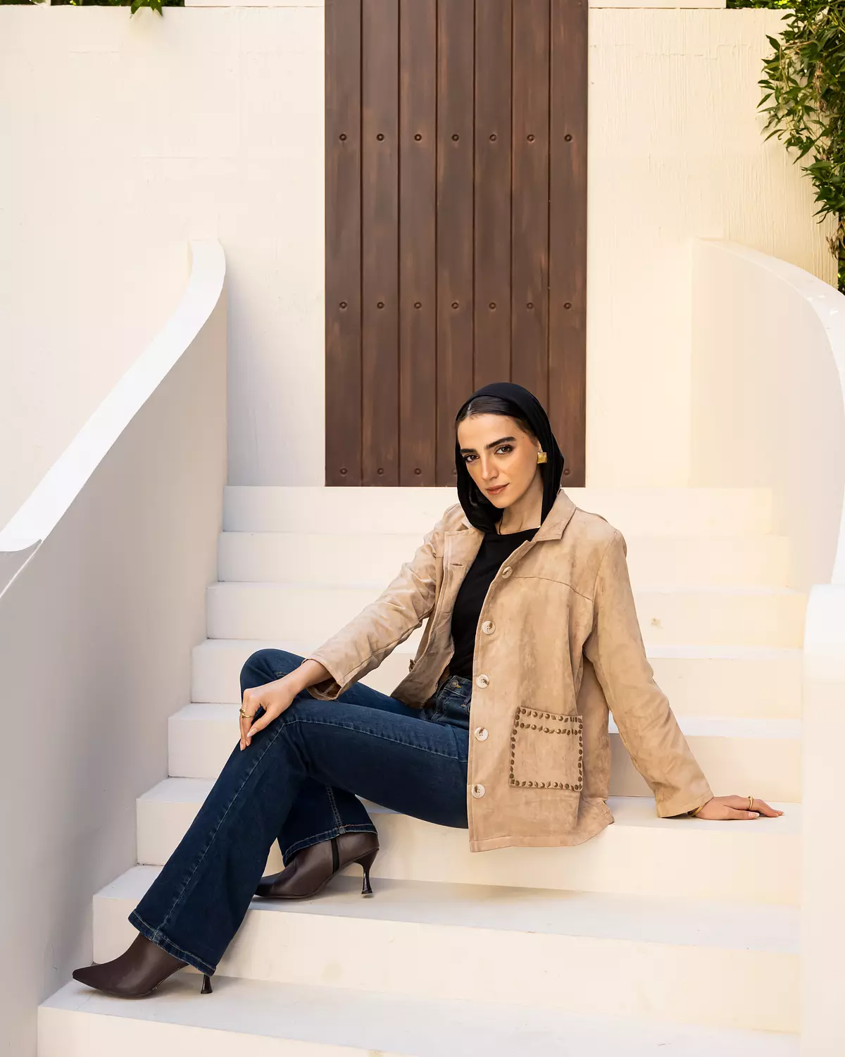 Studded Jacket in Beige 1