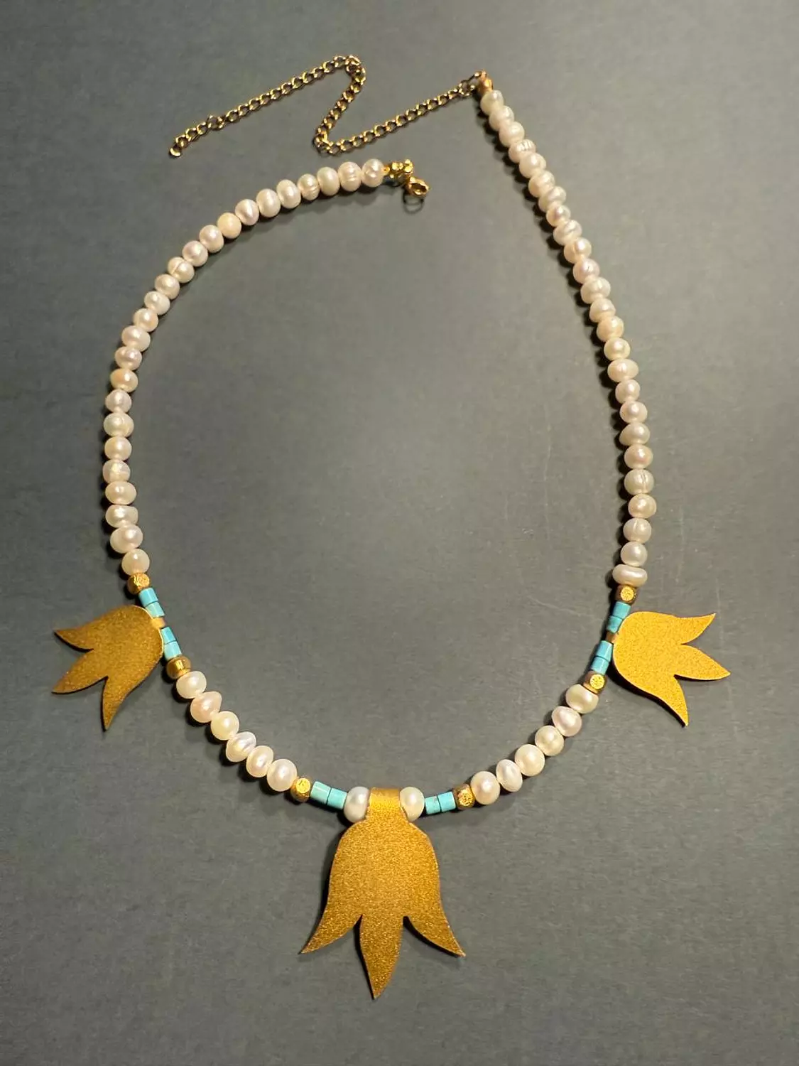 Pearl lotus necklace image