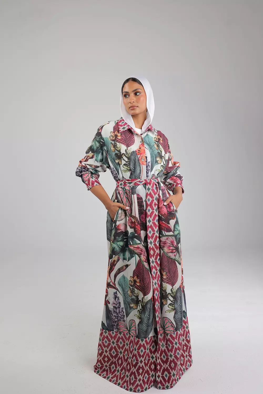 Tropical Linen Dress 2