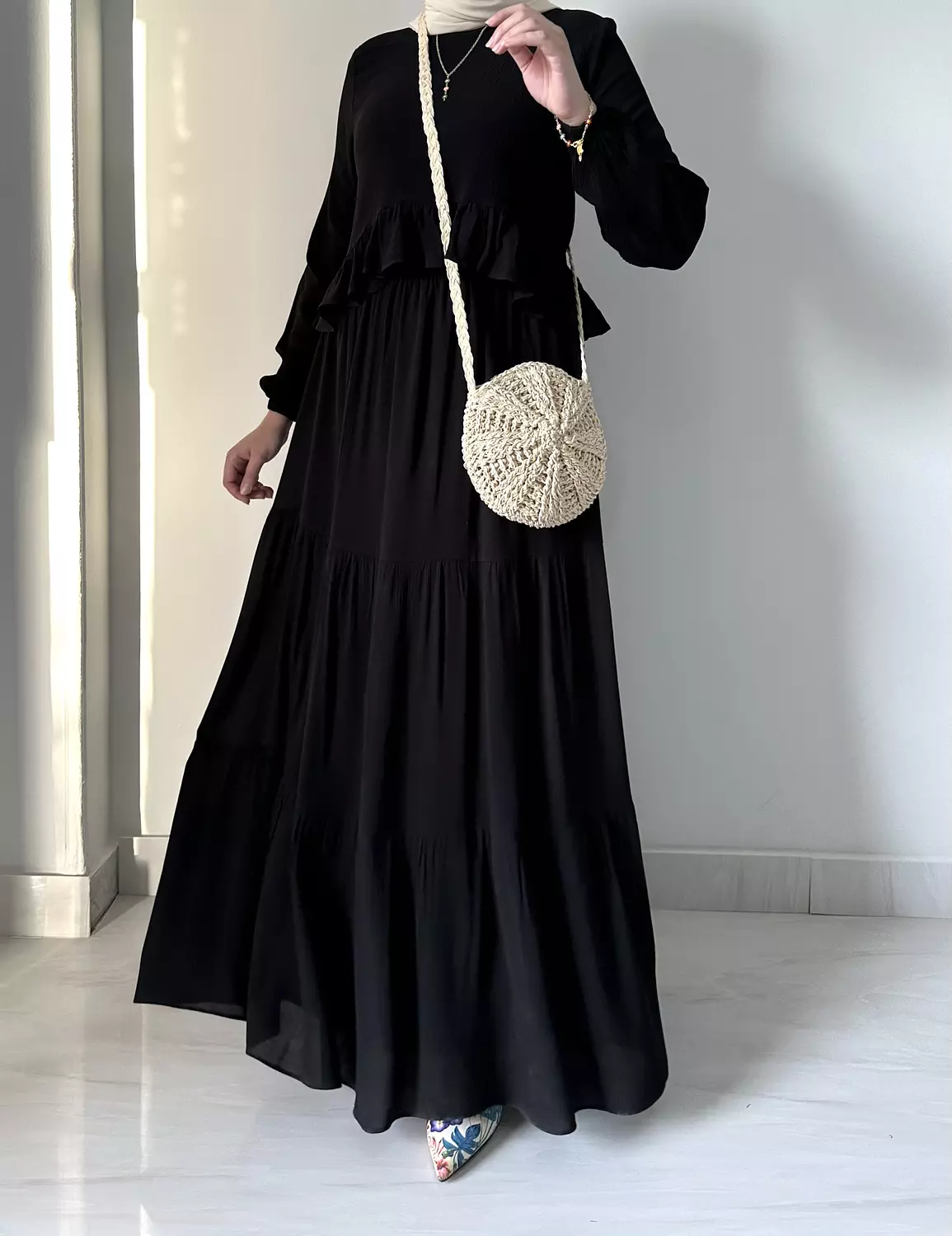Black cotton koresha skirt 1