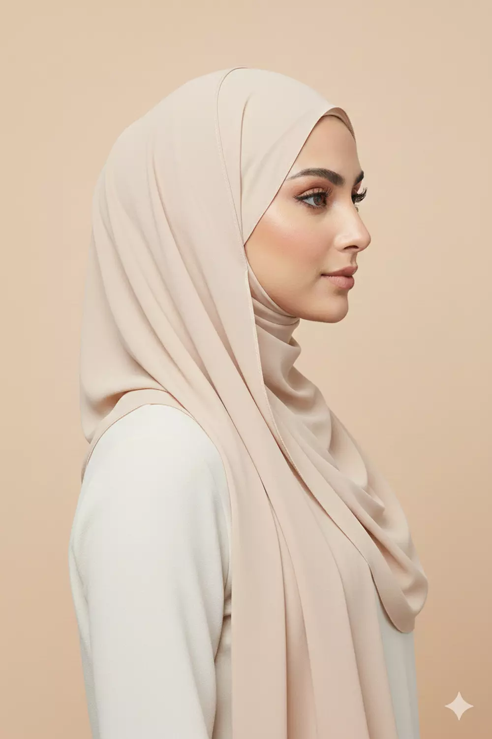 طرحة سادة بيج hover image