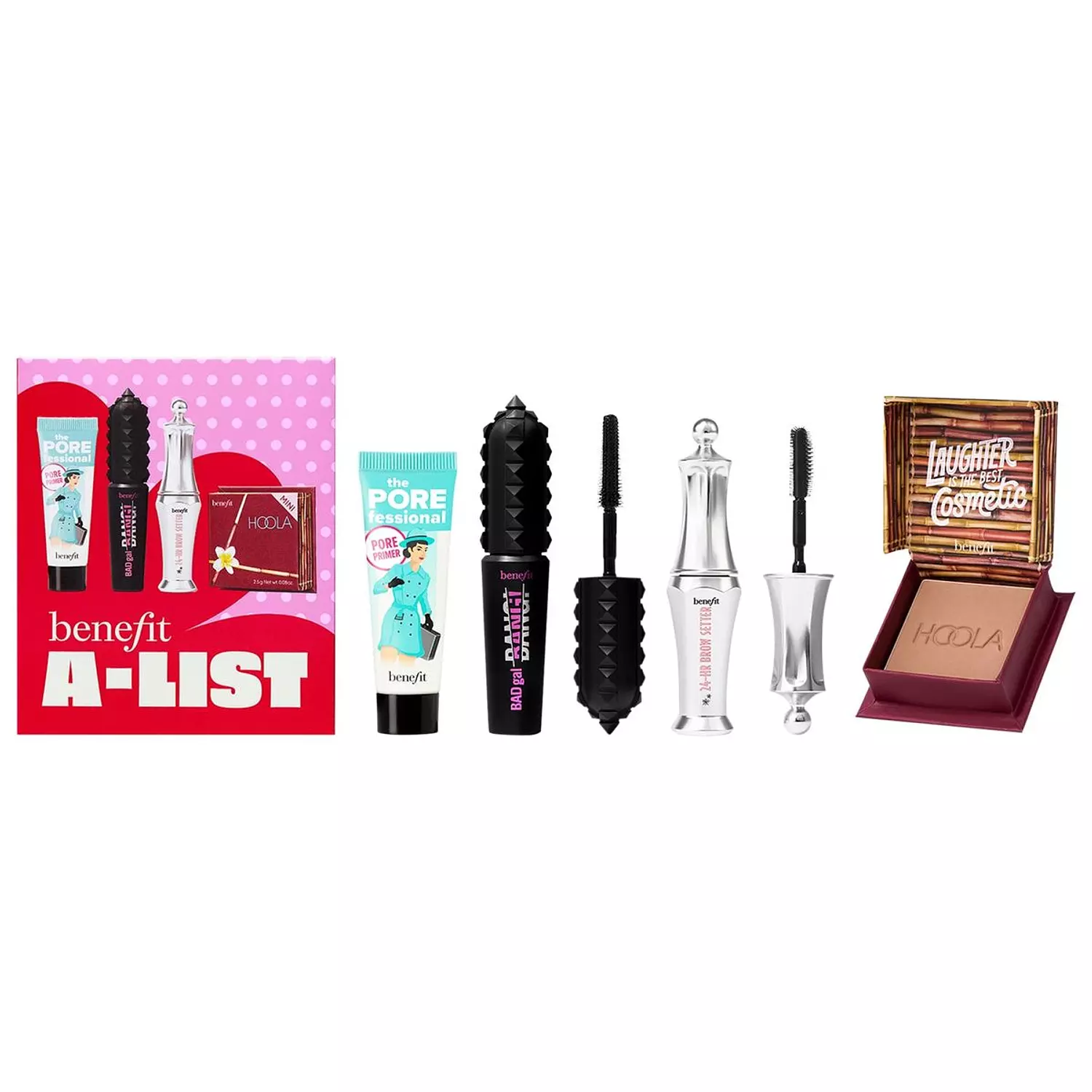 Benefit Cosmetics A-List Bestsellers Mini Mascara, Brow Gel, Bronzer, & Primer hover image