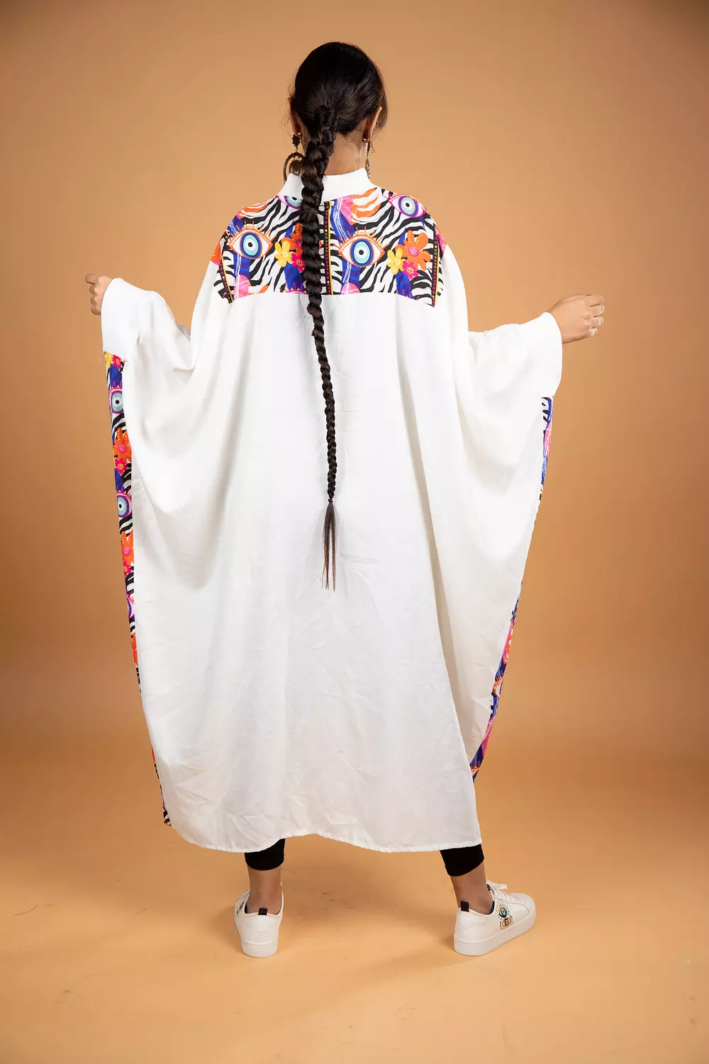 Linen white jacket with zip  image