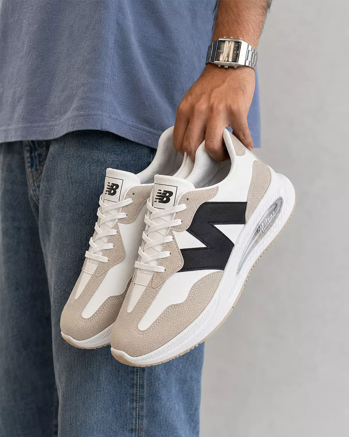 Men’s New Balance Shoes -Begie & White 5