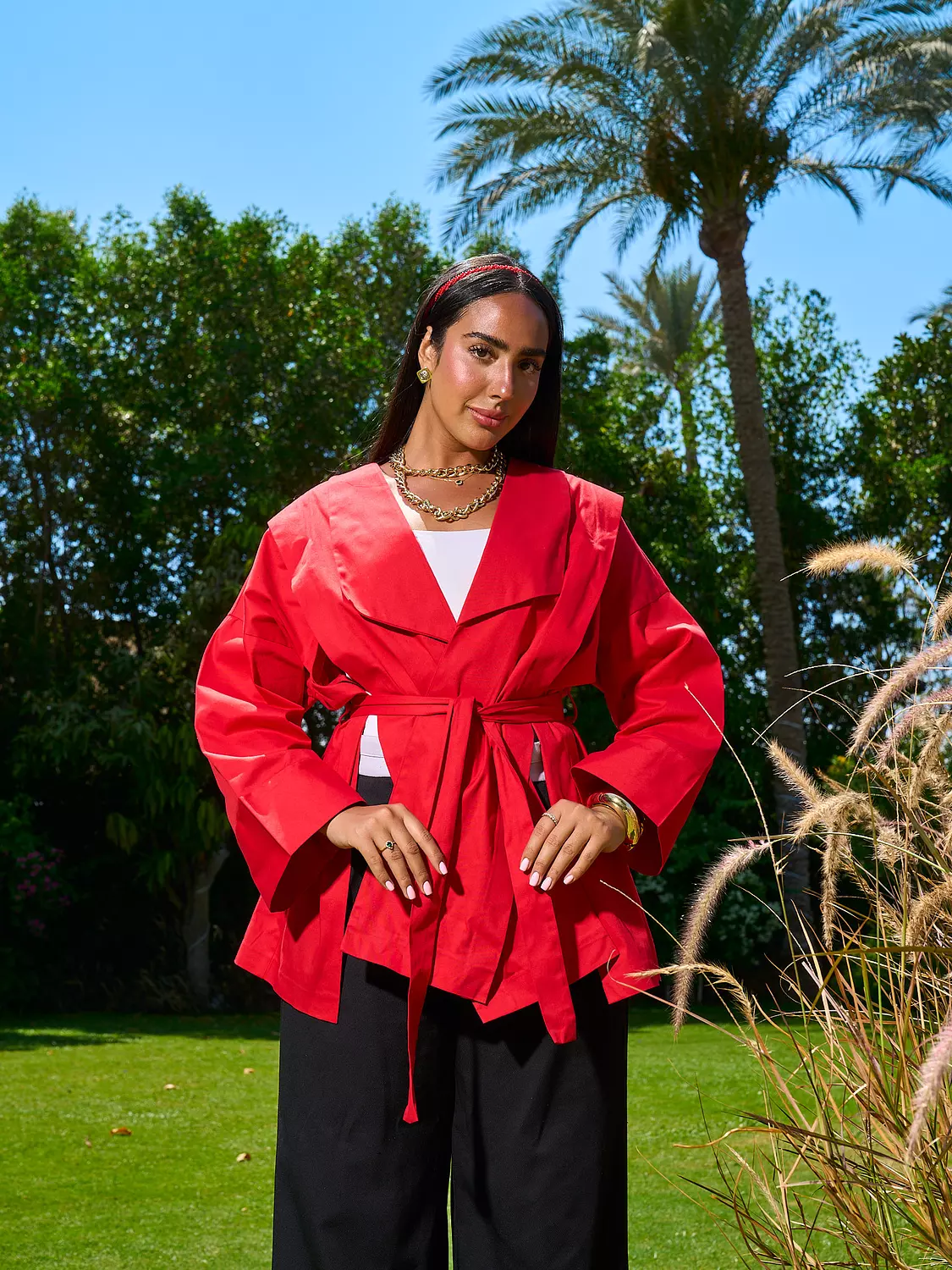 Worood Kimono Jacket _ Red 2